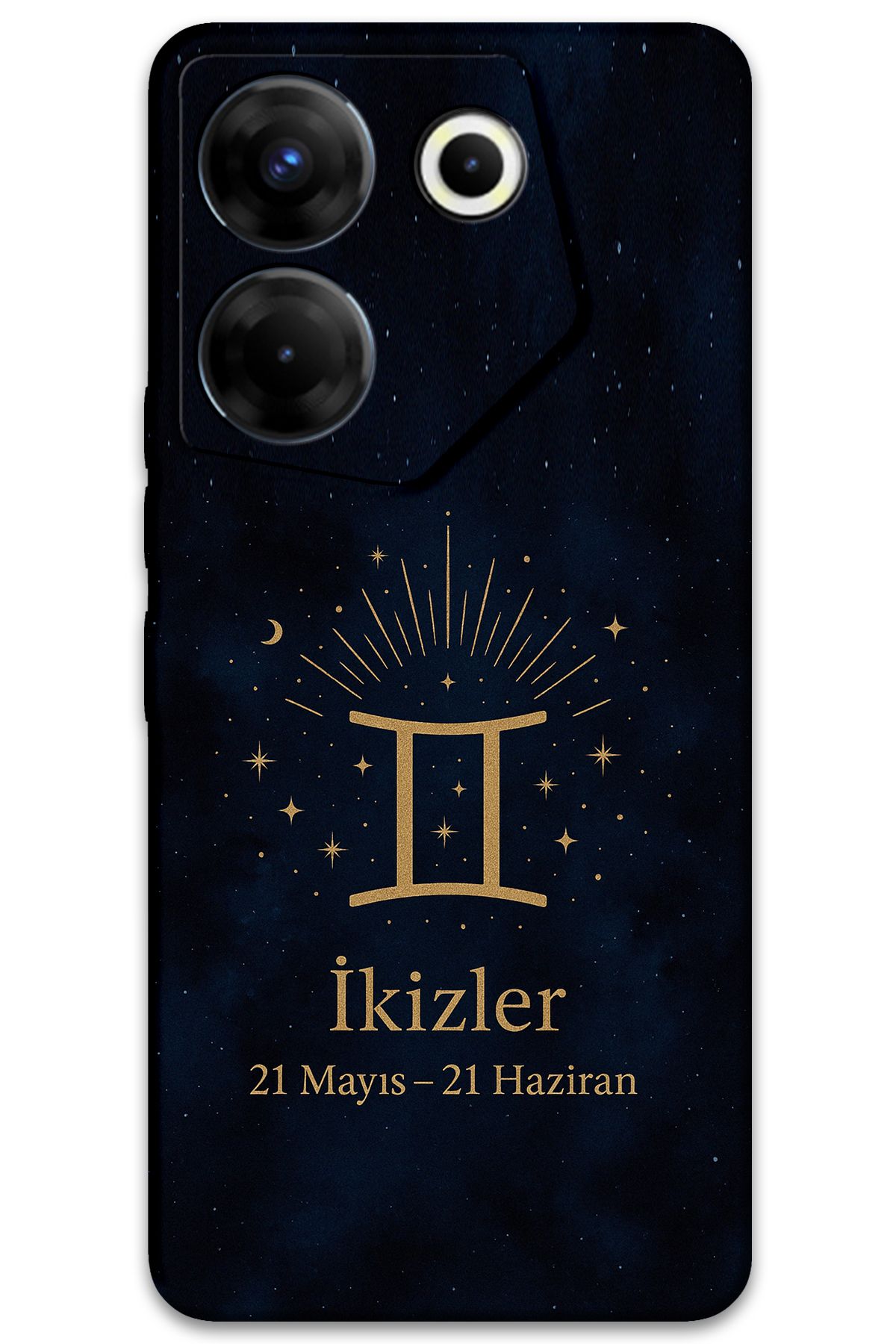 Gramaphone Tecno Camon 20 Pro 4G Uyumlu İkizler Burcu Desenli Telefon Kılıfı + Ekran Koruyucu - 5770