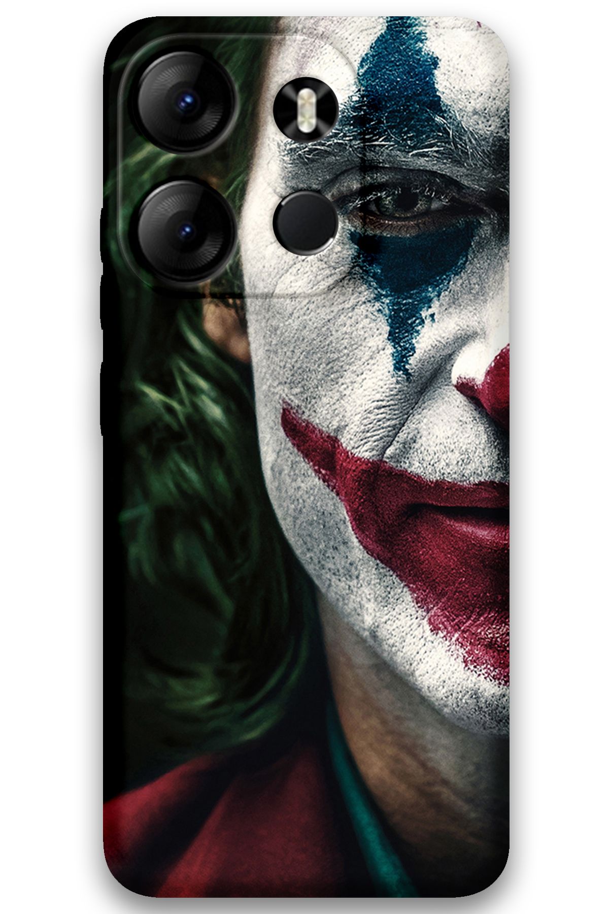 Gramaphone Tecno Spark Go 2023 Uyumlu Joker Desenli Telefon Kılıfı + Ekran Koruyucu - 5827