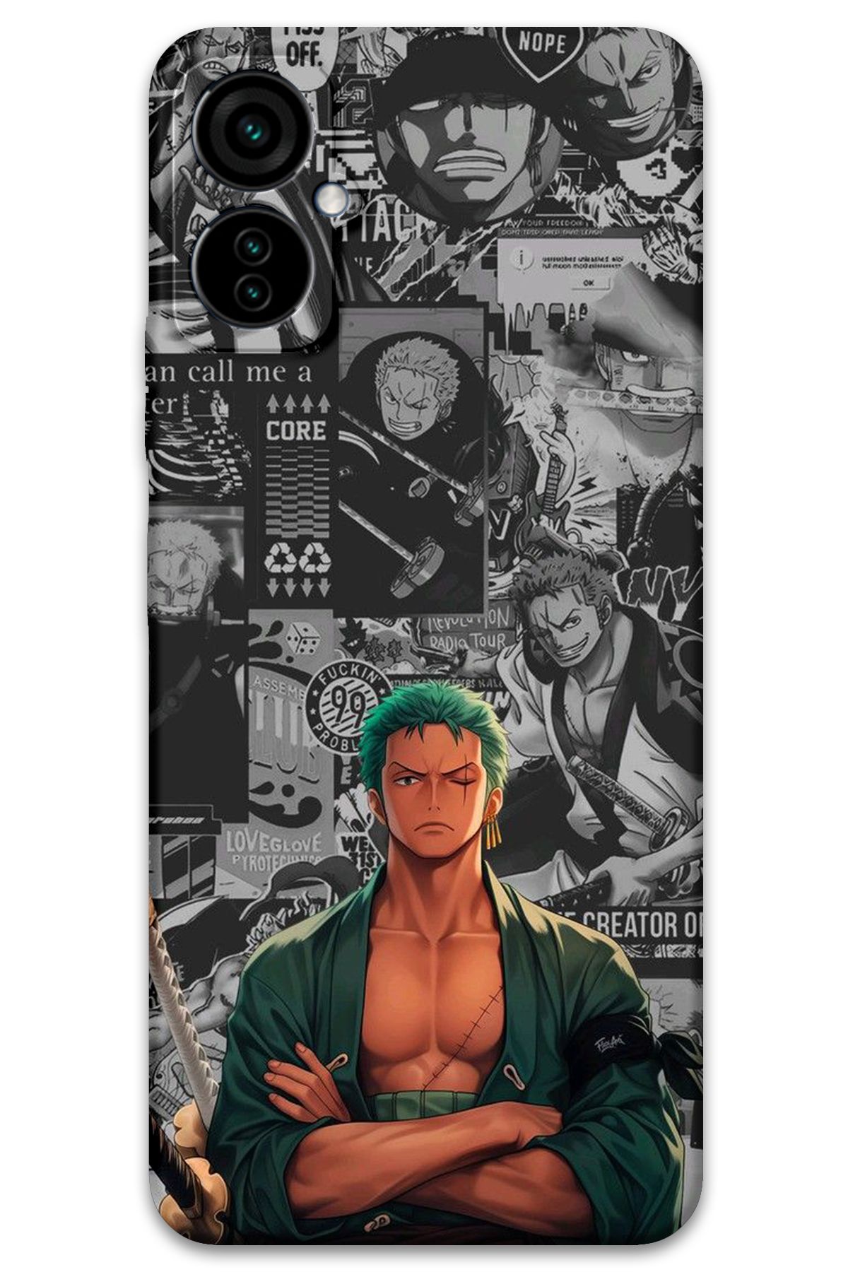 Gramaphone Tecno Camon 19 Neo Uyumlu Anime Desenli Telefon Kılıfı + Ekran Koruyucu - 5756