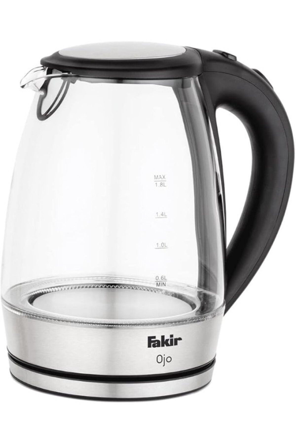 ShopZum Ojo Cam Su Isıtıcı, 1.8 L Hazne, 2200 W, Paslanmaz Çelik Rezistans, Siyah