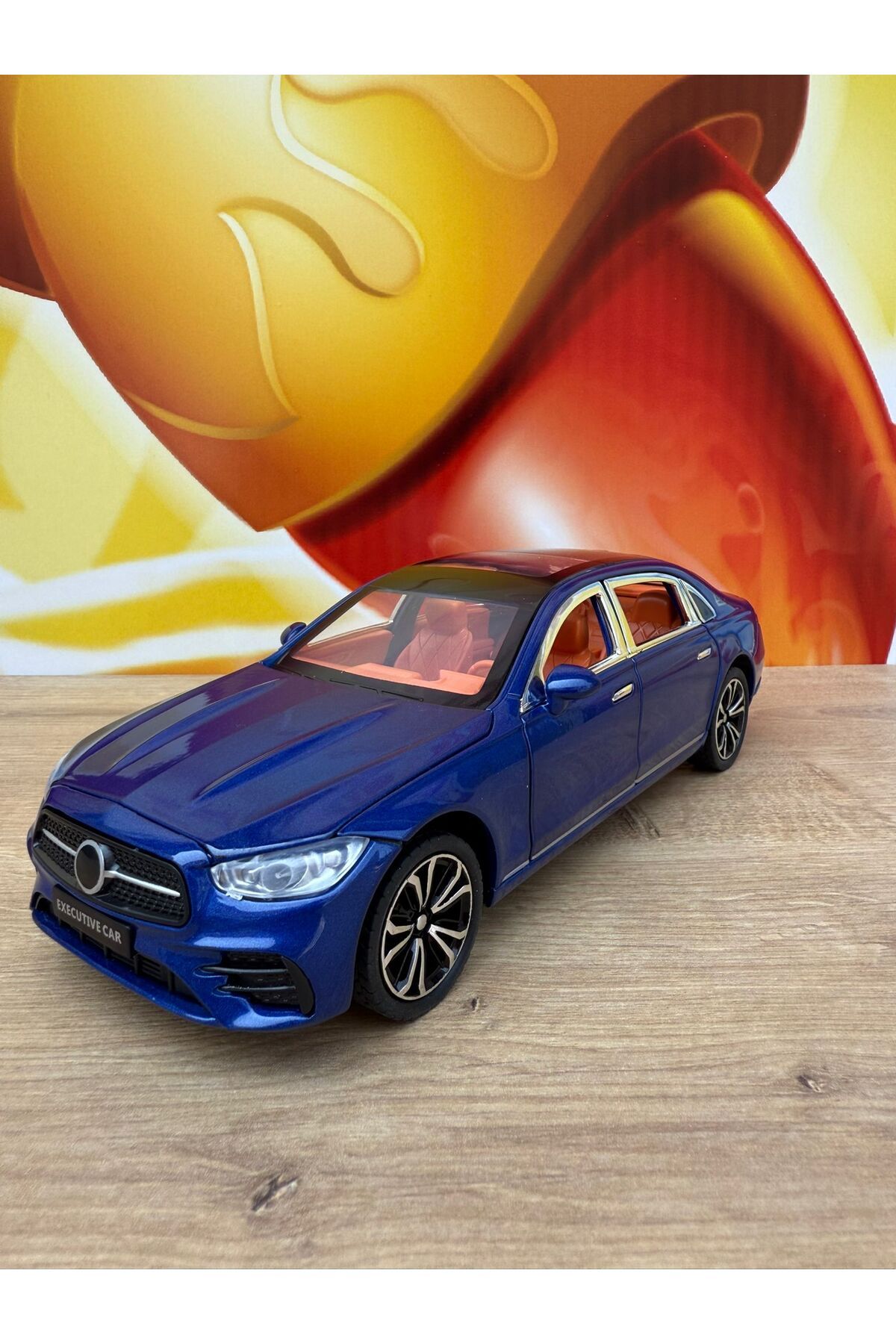 scntoys Mercedes C200 Mavi Model Araç Mercedes Metal Araba 23 Cm Sesli Işıklı Kapılar Bagaj Kaput Açılır