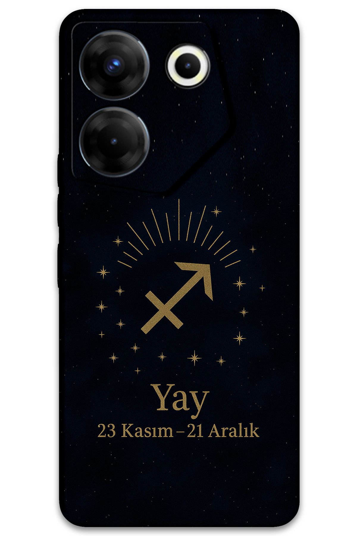 Gramaphone Tecno Camon 20 Pro 4G Uyumlu Yay Burcu Desenli Telefon Kılıfı + Ekran Koruyucu - 5776