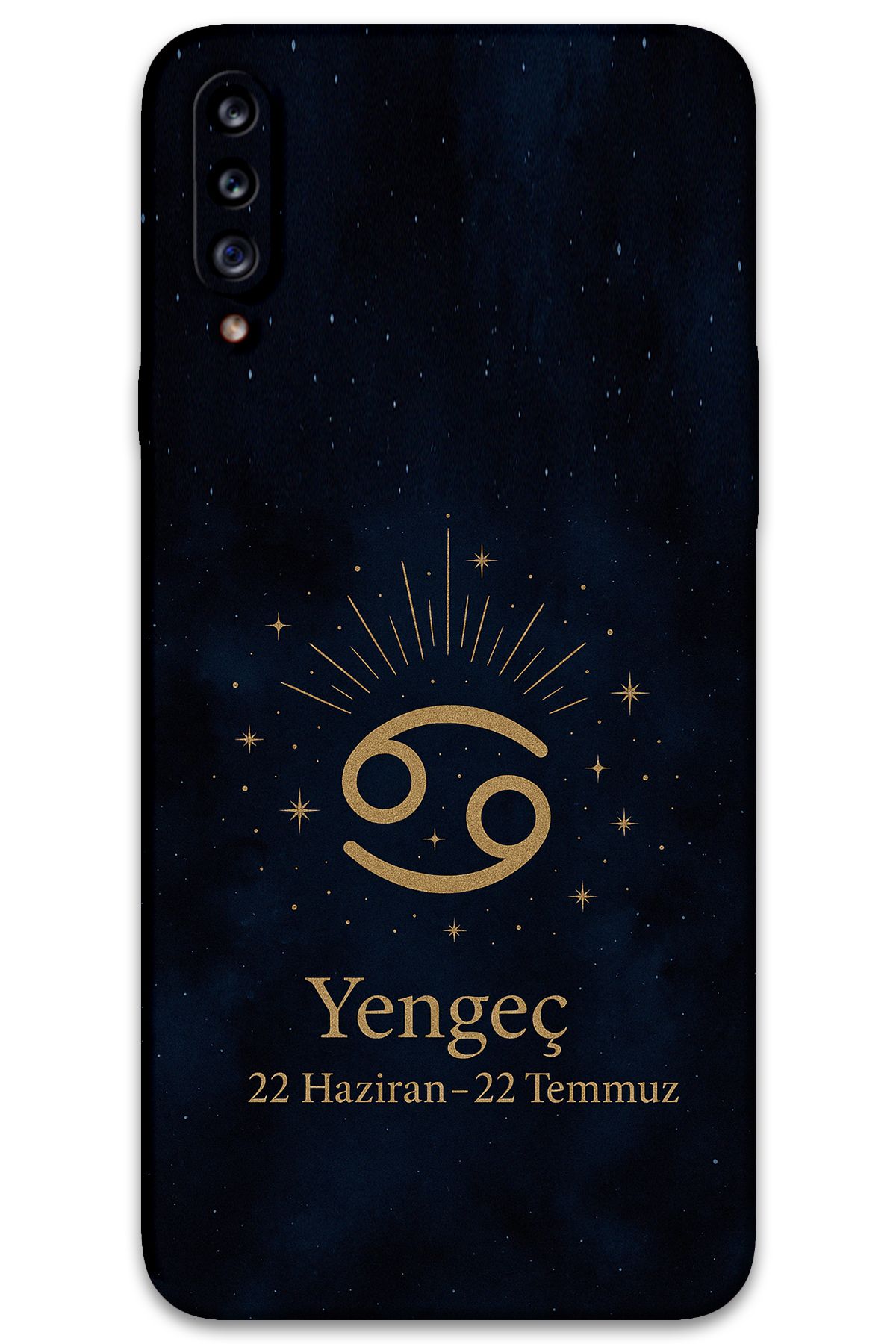 Gramaphone Galaxy A20s Uyumlu Yengeç Burcu Desenli Telefon Kılıfı + Ekran Koruyucu - 5771