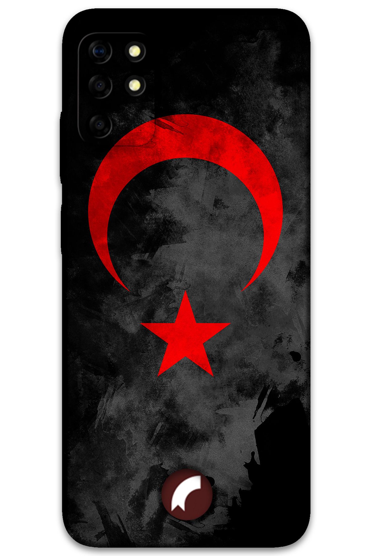 Gramaphone Reeder S19 Max Uyumlu Türk Bayrağı Desenli Telefon Kılıfı + Ekran Koruyucu - 5852