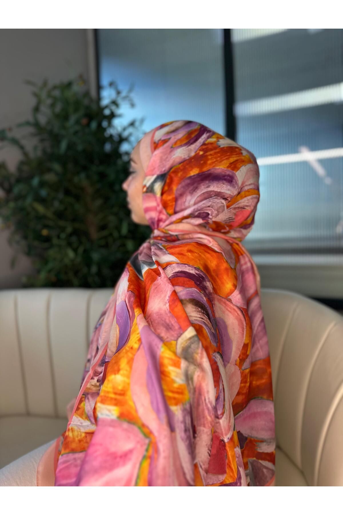 Oxygen Scarfs MAGNOLIA DESEN PAMUK İPEK ŞAL-6203253
