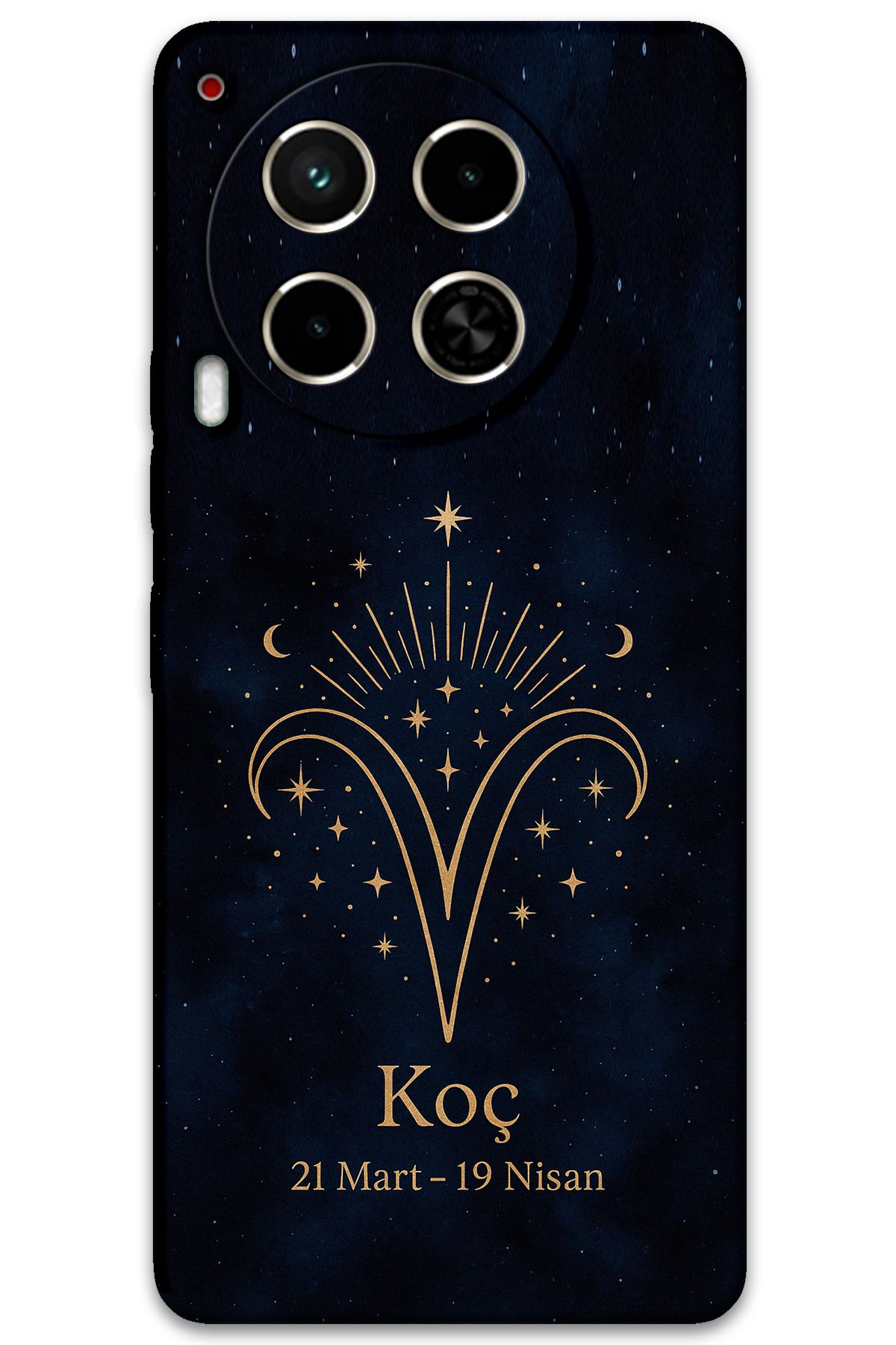 Gramaphone Tecno Camon 30 Uyumlu Koç Burcu Desenli Telefon Kılıfı + Ekran Koruyucu - 5768