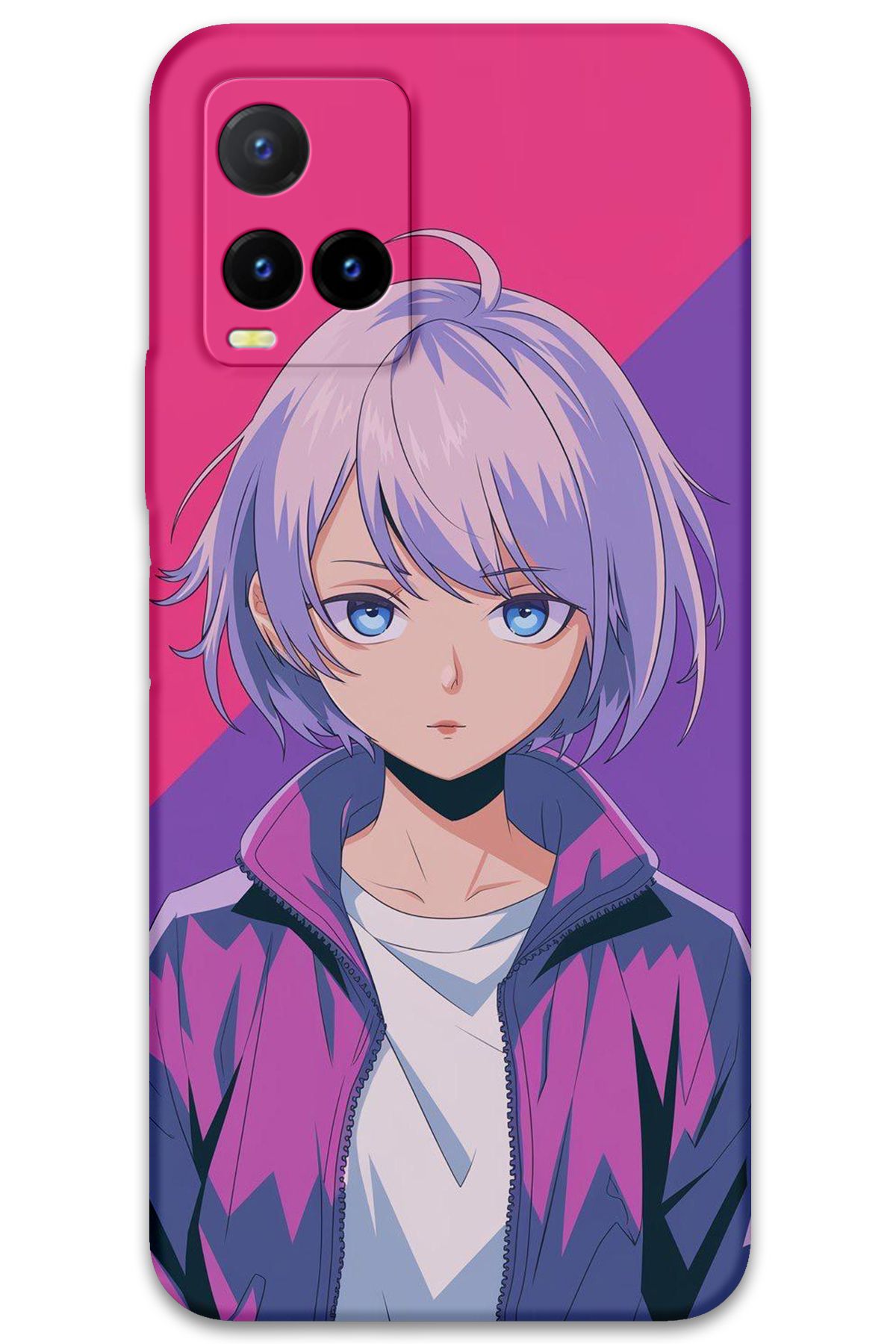 Gramaphone Vivo Y32 Uyumlu Anime Desenli Telefon Kılıfı + Ekran Koruyucu - 5742