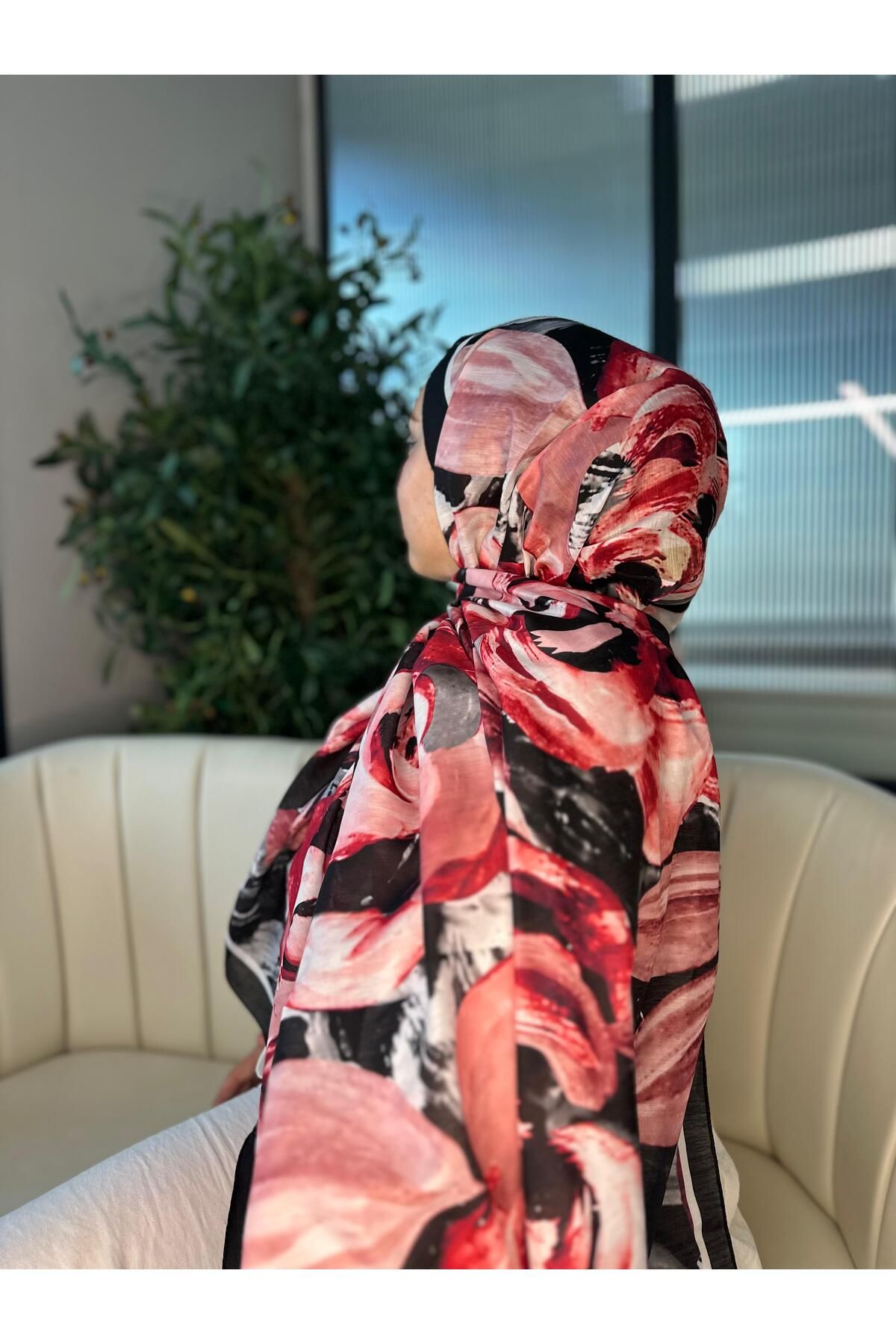 Oxygen Scarfs MAGNOLIA DESEN PAMUK İPEK ŞAL-6203253