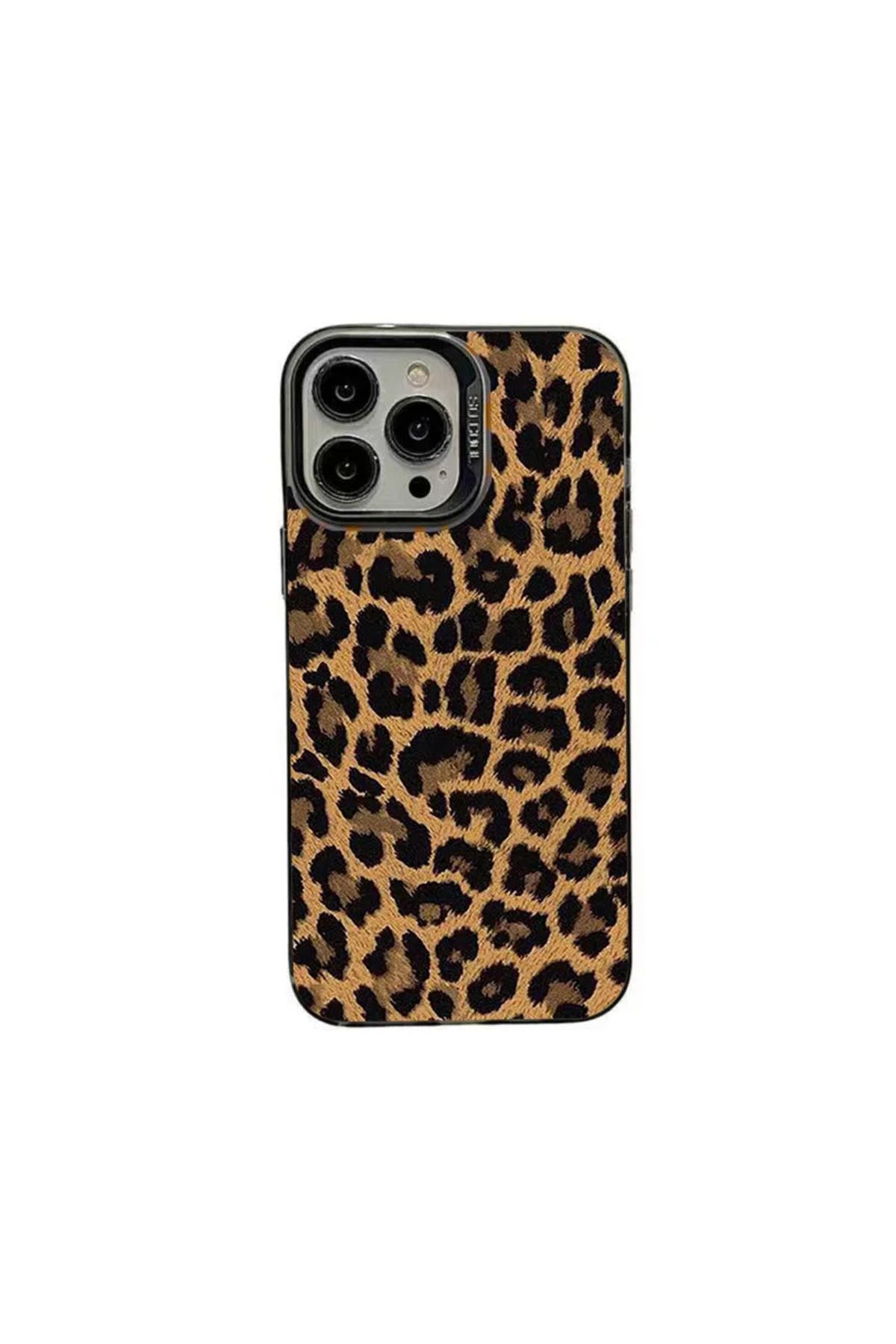 EgoTech iPhone 13 ve 14 Uyumlu Leopar Desenli Kılıf