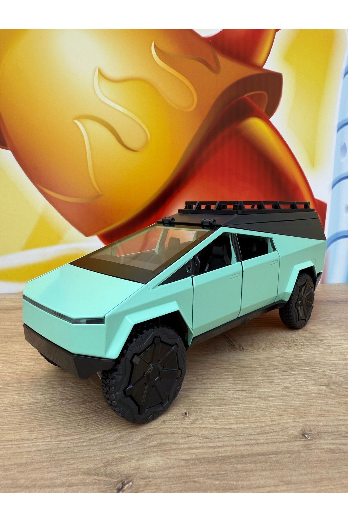 scntoys Tesla Cybertruck Diecast 1:24 Büyük Boy Metal Araba Tesla Model Oyuncak Araba Kapı Bagaj Açılır