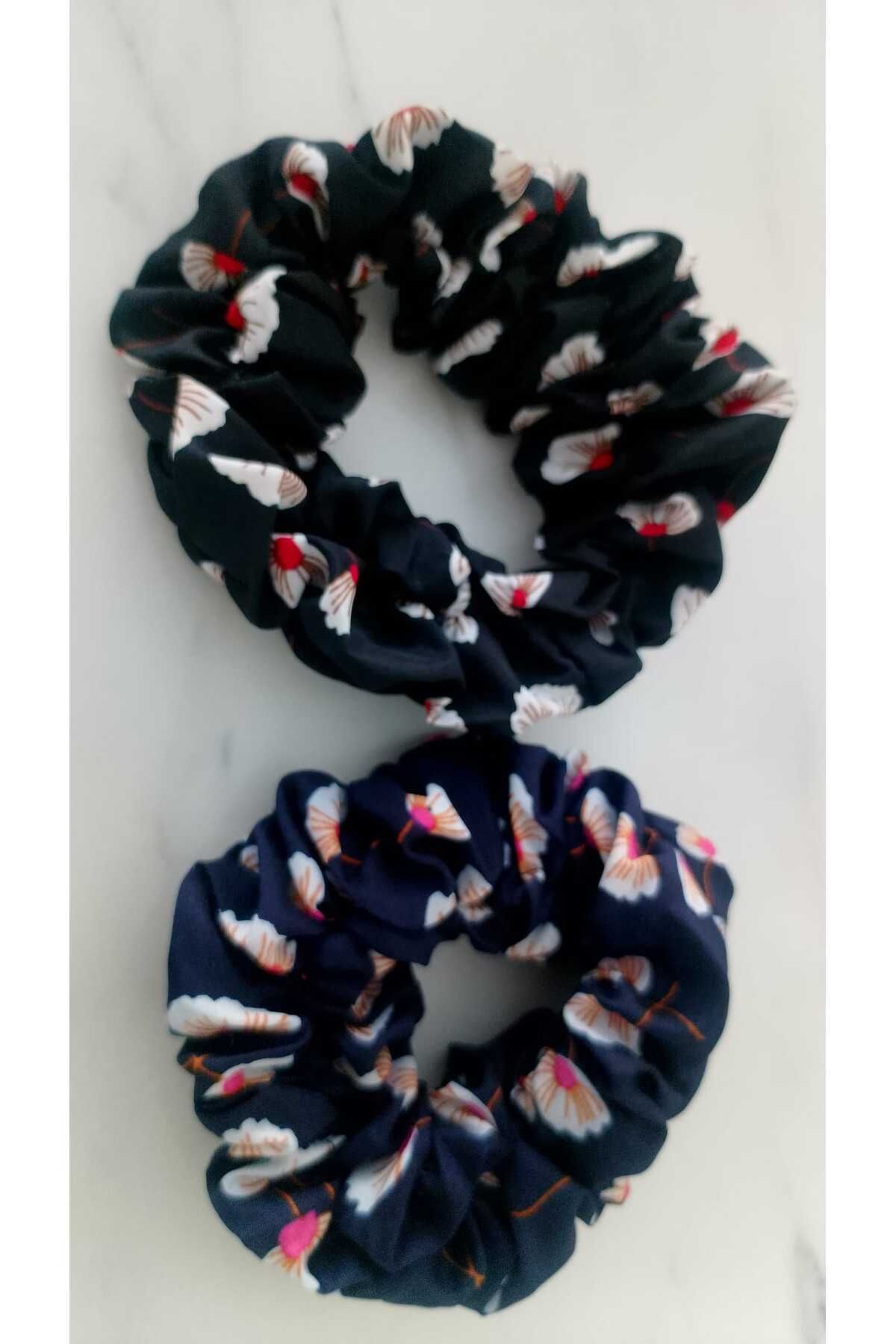 şehrazat handmade Kadın 2li Çiçekli Lastikli Toka