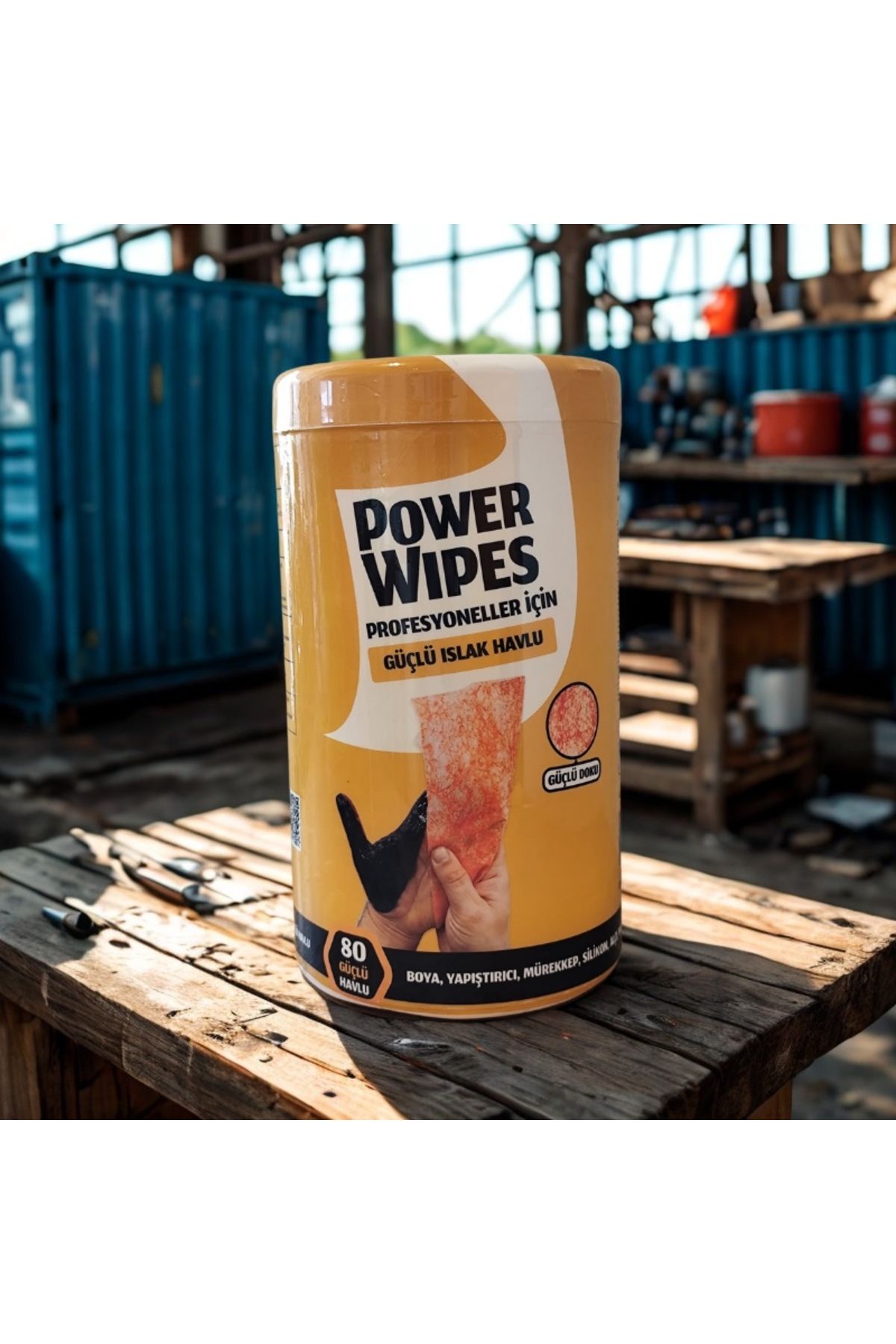 Power Wipes 1X80 Yaprak - Power Wipes Profesyoneller İçin Güçlü Islak Havlu