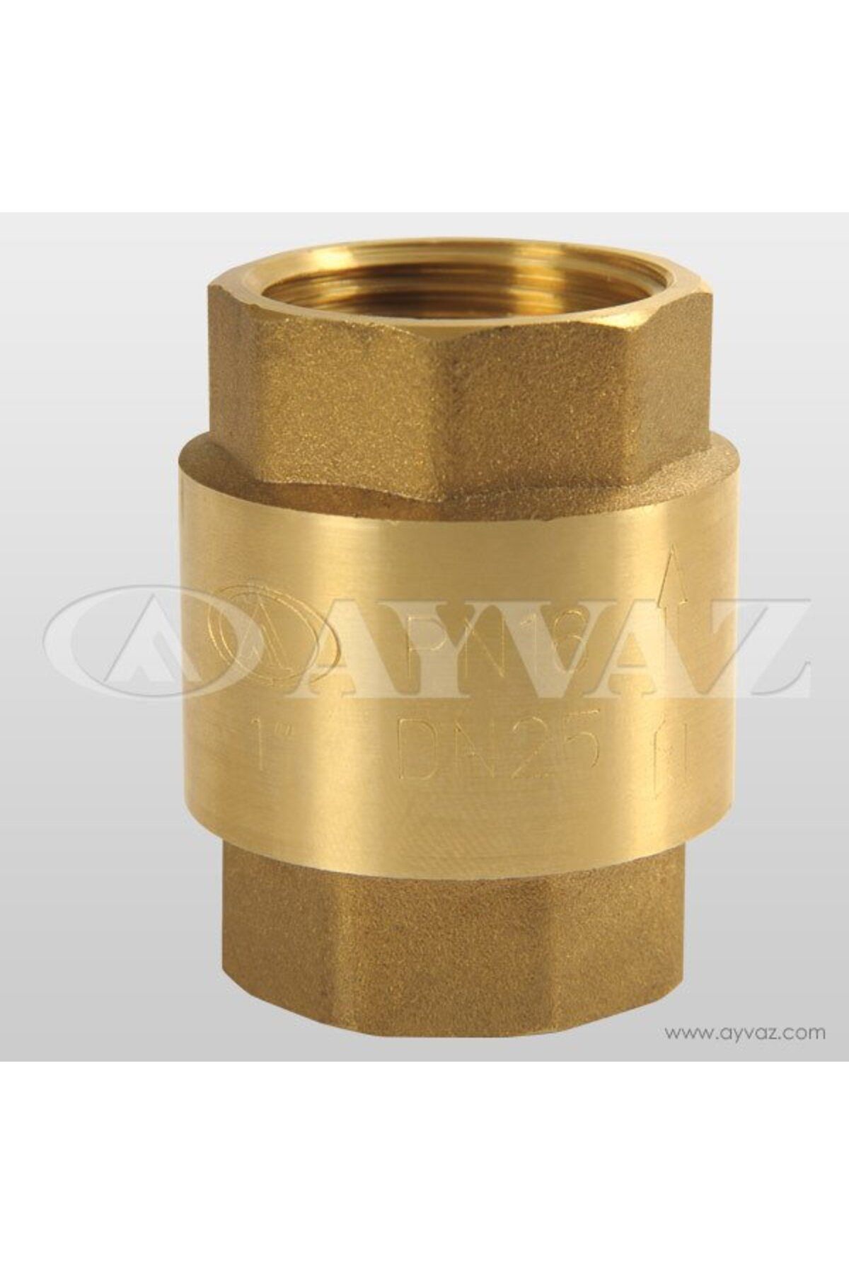 AYVAZ ÇEKVALF PİRİNÇ YAYLI DİK TİP 2'' SC-600
