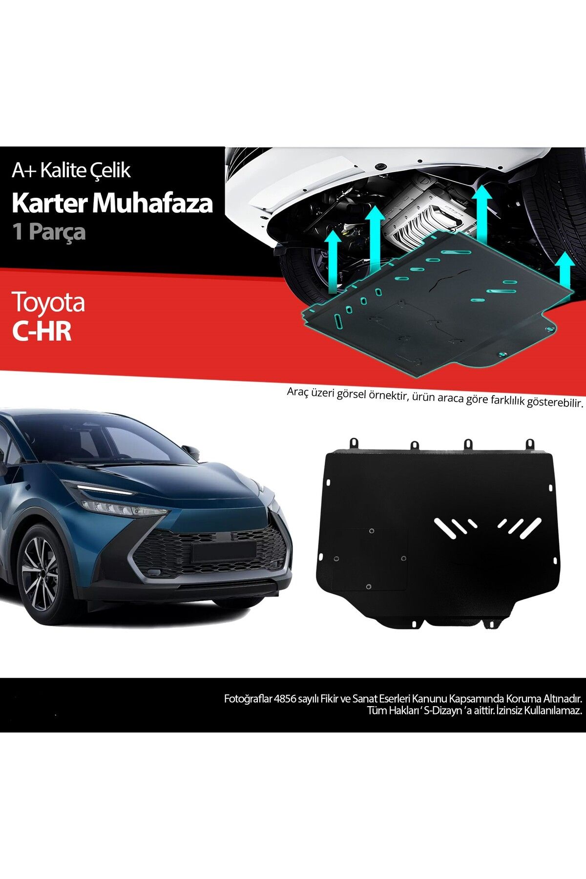 TUNAX OTO Toyota C-HR Çelik Karter Muhafaza 2023 2024 2025 2026 2027