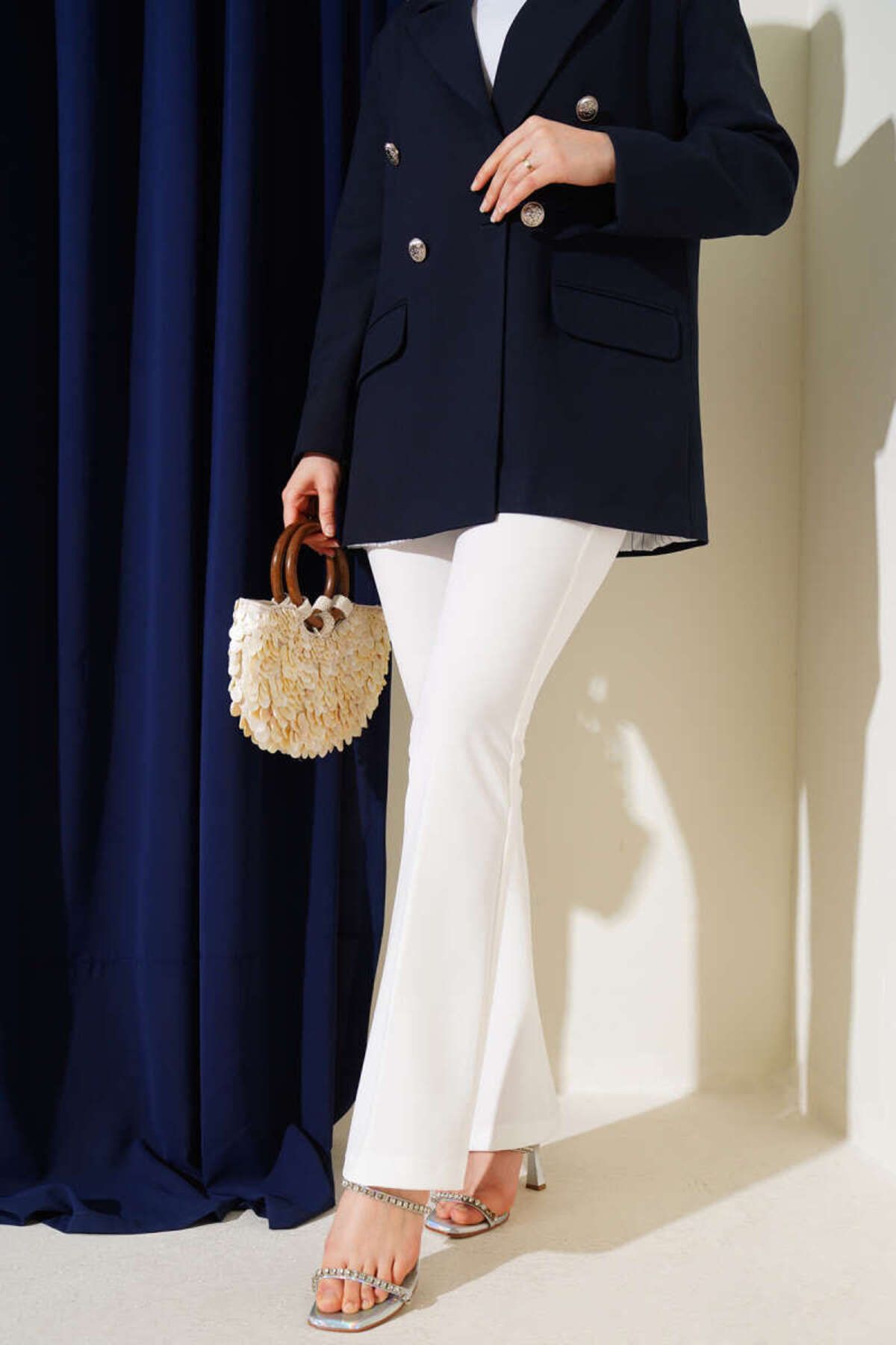 bcstylshfashion Yandan Fermuarlı İspanyol Paça Pantolon