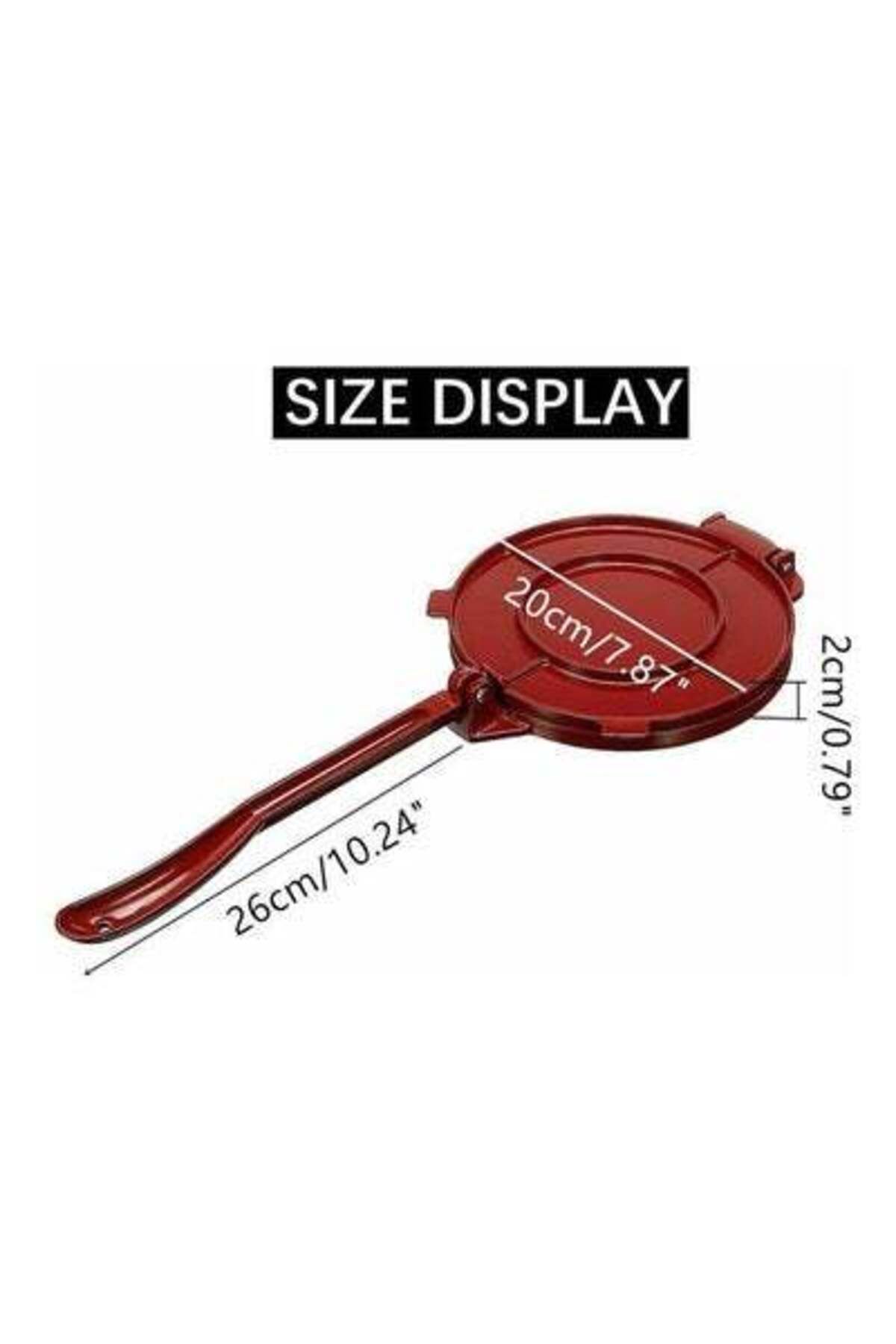 HALAMODO-Tortilla Press Folding Handle Flour Tool Red 3