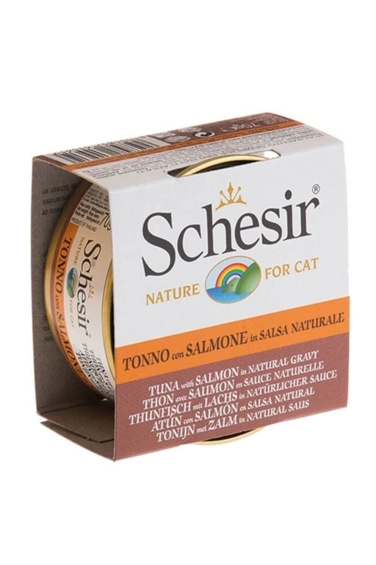 thebestnzm Schesir Ton Balık ve Somonlu Naturel Konserve Kedi Maması 70 Gr