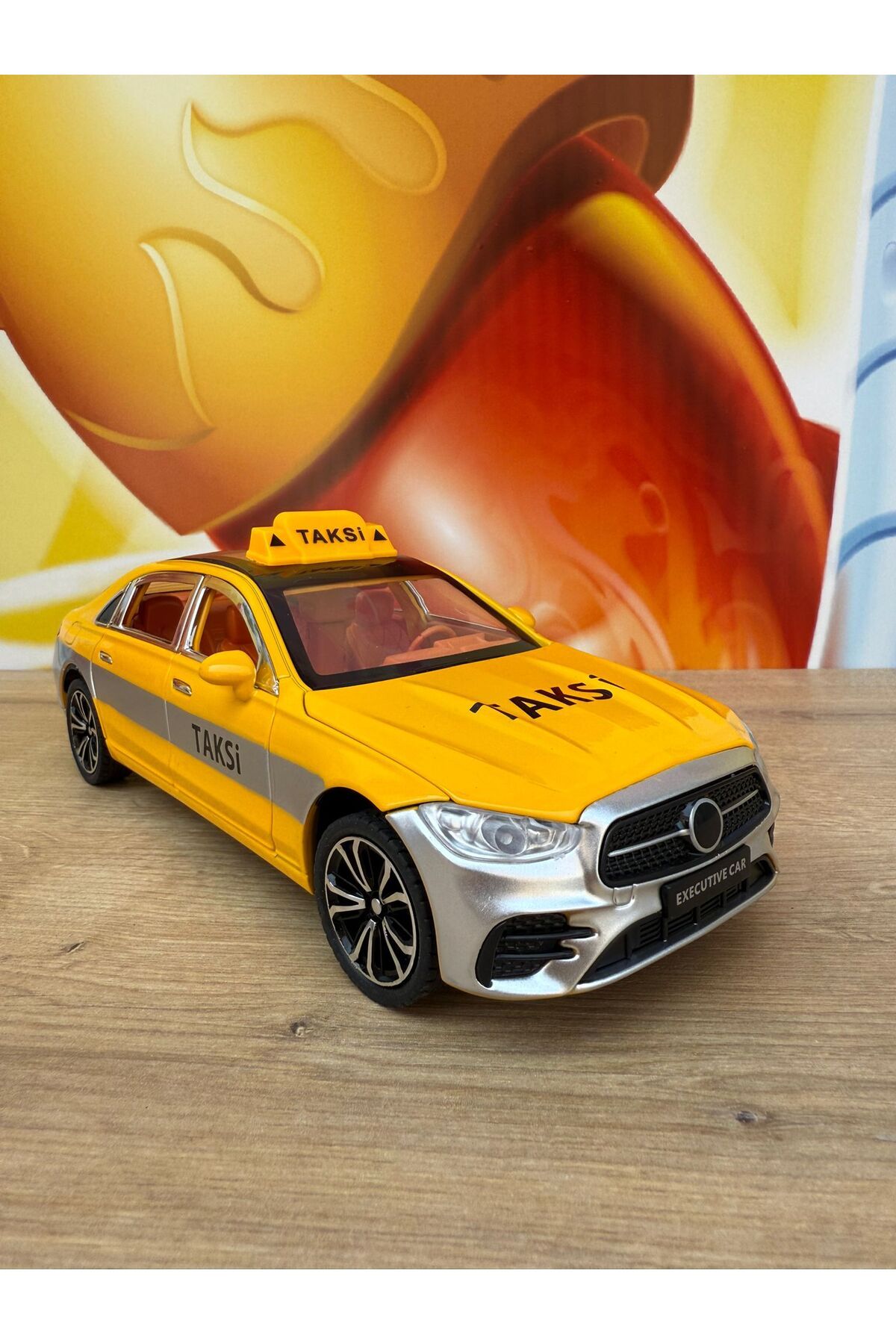 scntoys Mercedes Benz S680 V12 Maybach Taksi Oyuncak Araba Sesli Işıklı 4 Kapı Bagaj Kaput Açılır