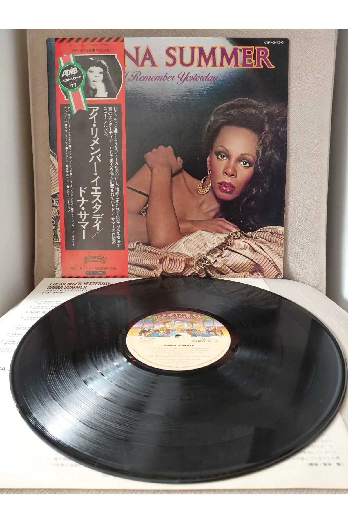 Plakperest Donna Summer – I Remember Yesterday - 1977 Japonya Basım LP Plak Albüm - Obi’li -2.el