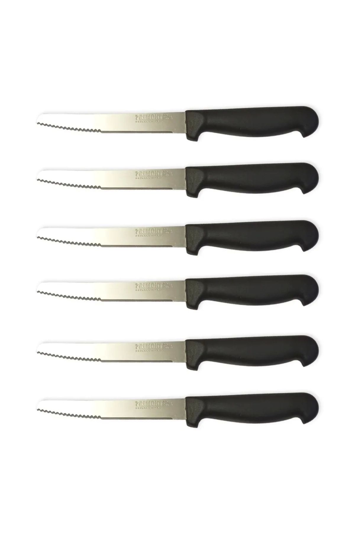 thebestnzm Premont İtalyan 6 Lı Tırtıklı + Düz Meyve, Sebze Bıçağı 11,5 Cm