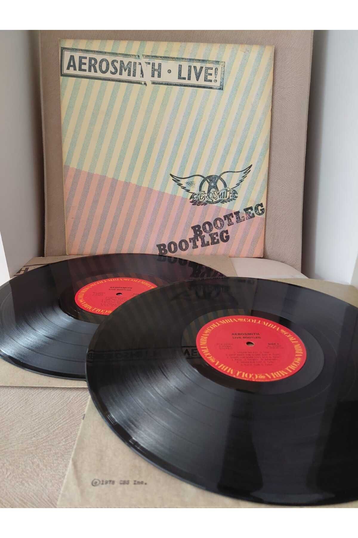 Plakperest Aerosmith – Live! Bootleg - 1978 USA Basım Double LP Plak Albüm-2.el