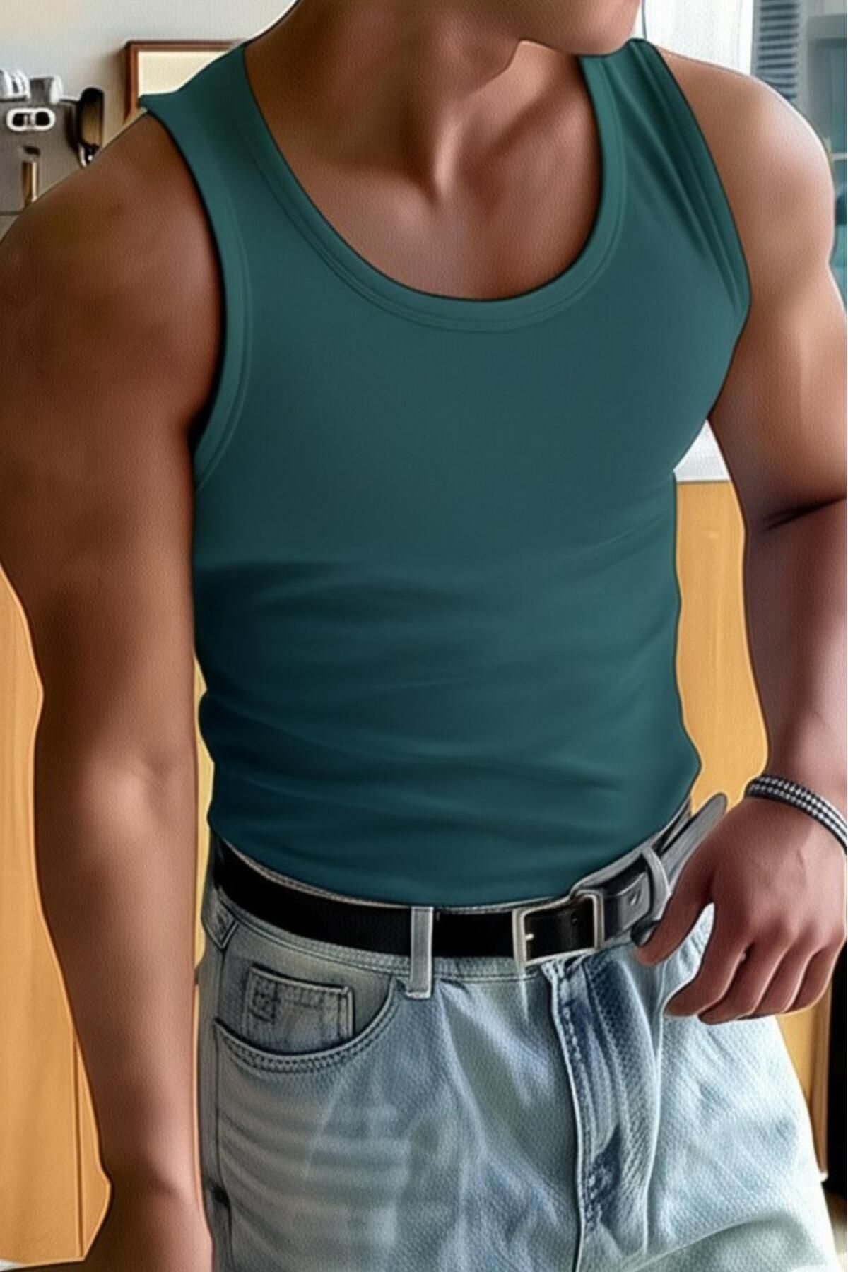 NO 601 Erkek Slimfit Kaşkorse Top Atlet