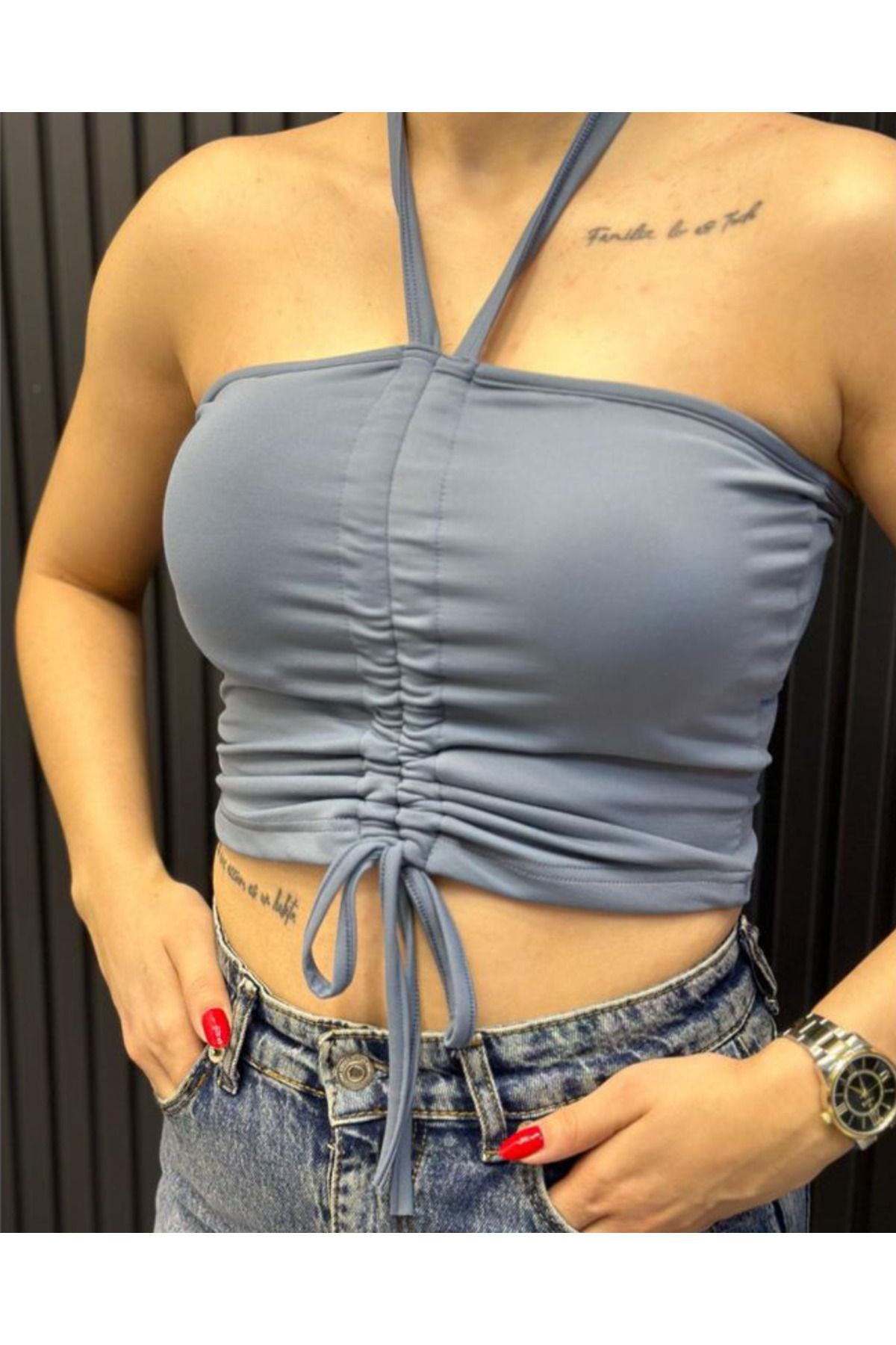 ocke Crop Boyundan Geçmeli̇ Crop
