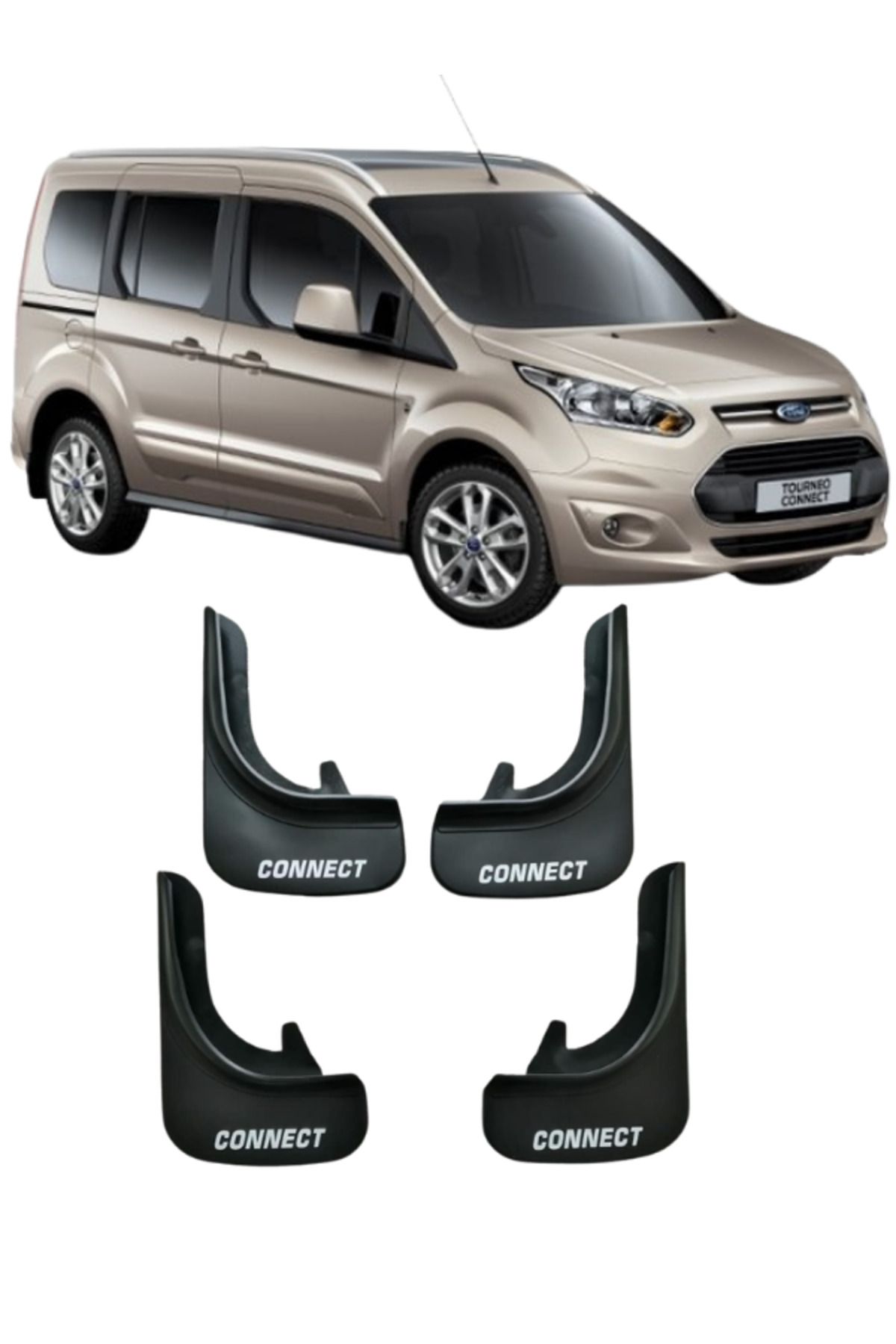KAPOTO Ford Connect Uyumlu 4’lü Paçalık Takımı – Ön Arka Çamurluk Tozluk Seti