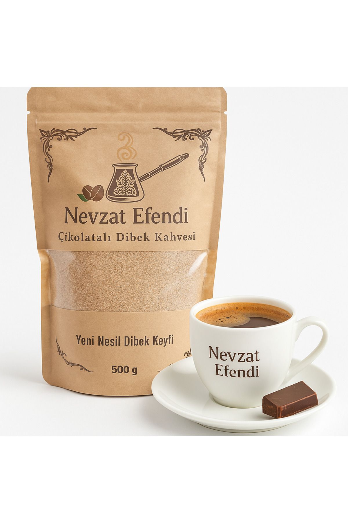 nevzatefendi Nevzat Efendi Çikolatalı Dibek Kahvesi 500 g – Yeni Nesil Dibek Keyfi