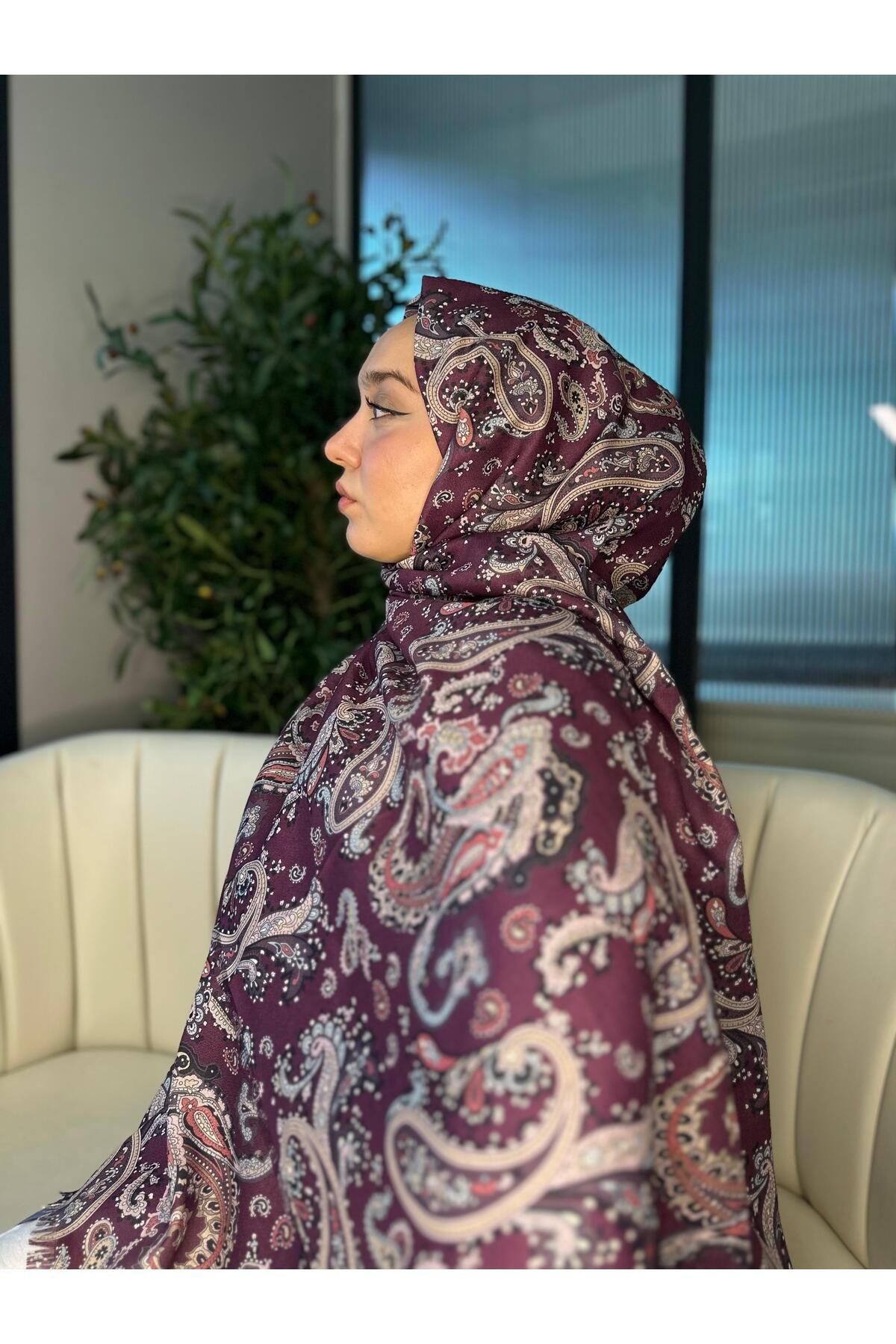 Oxygen Scarfs Etno Noir Naturel Pamuk Şal-202452
