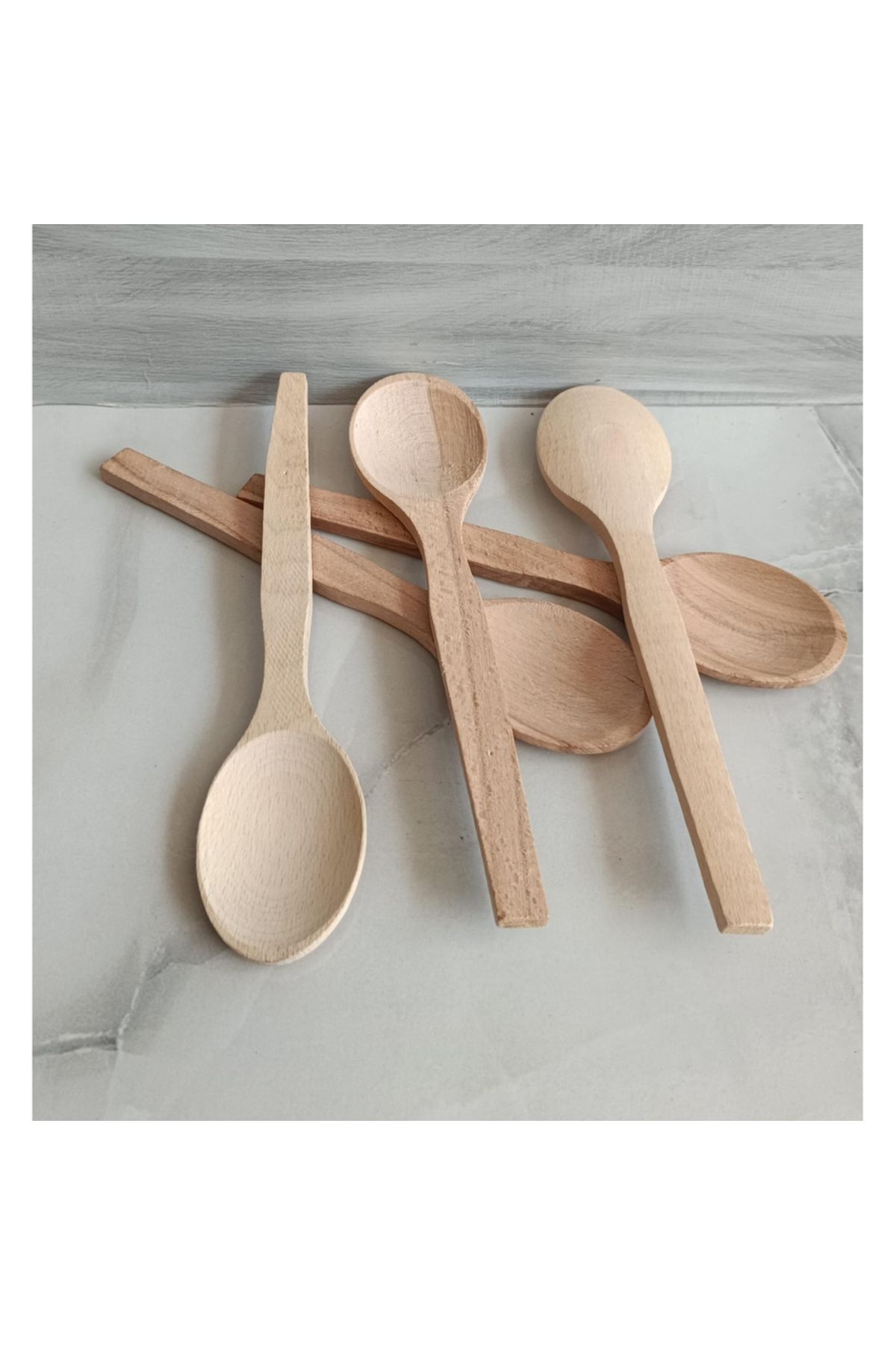 TAHTA KAŞIK 1868 Ahşap tahta kaşık 27 cm 5 adet