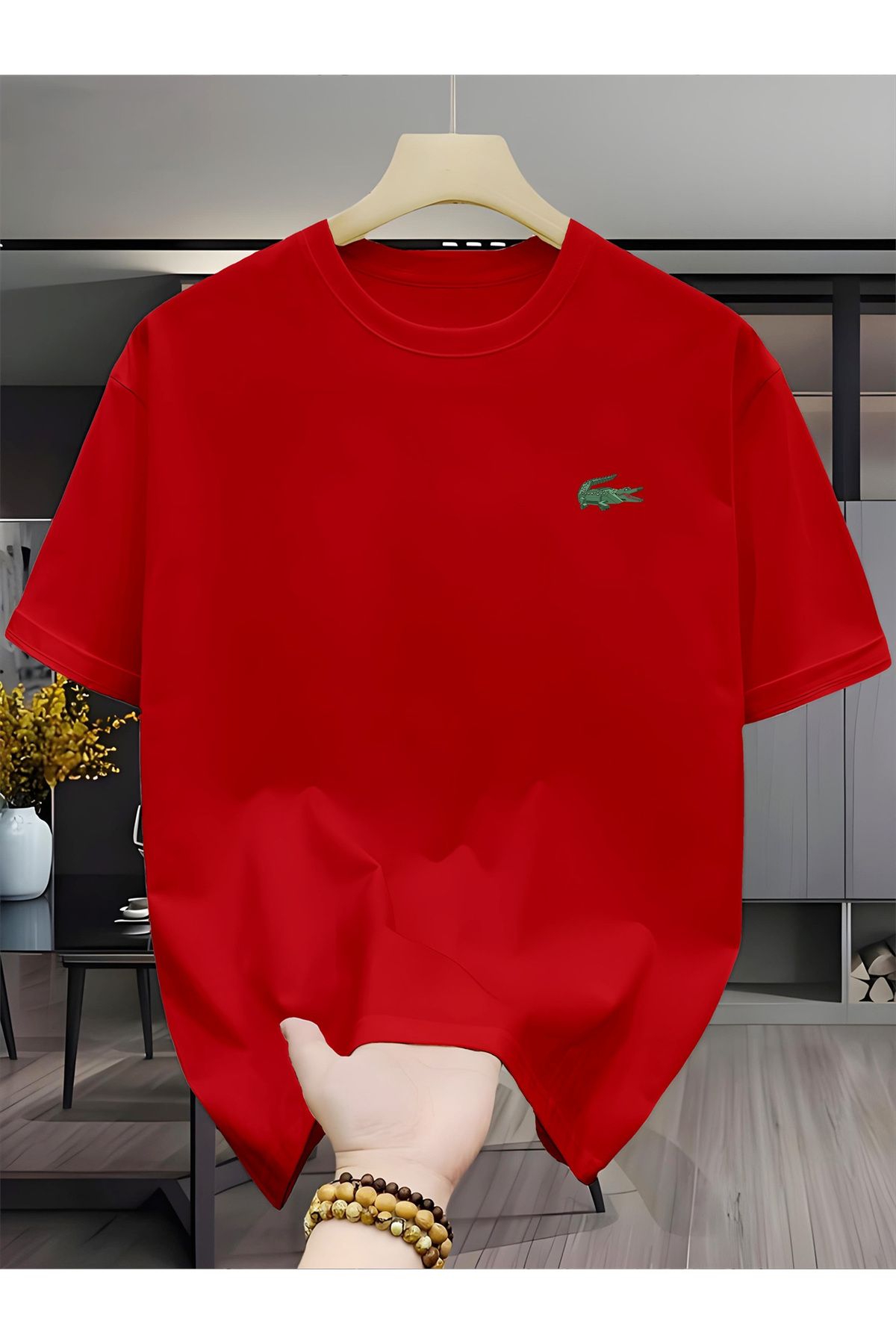 Jakinta Outdoors Baskılı Oversize Bisiklet Yaka Tişört – Pamuk Penye 2 İplik | Unisex & Günlük Rahat