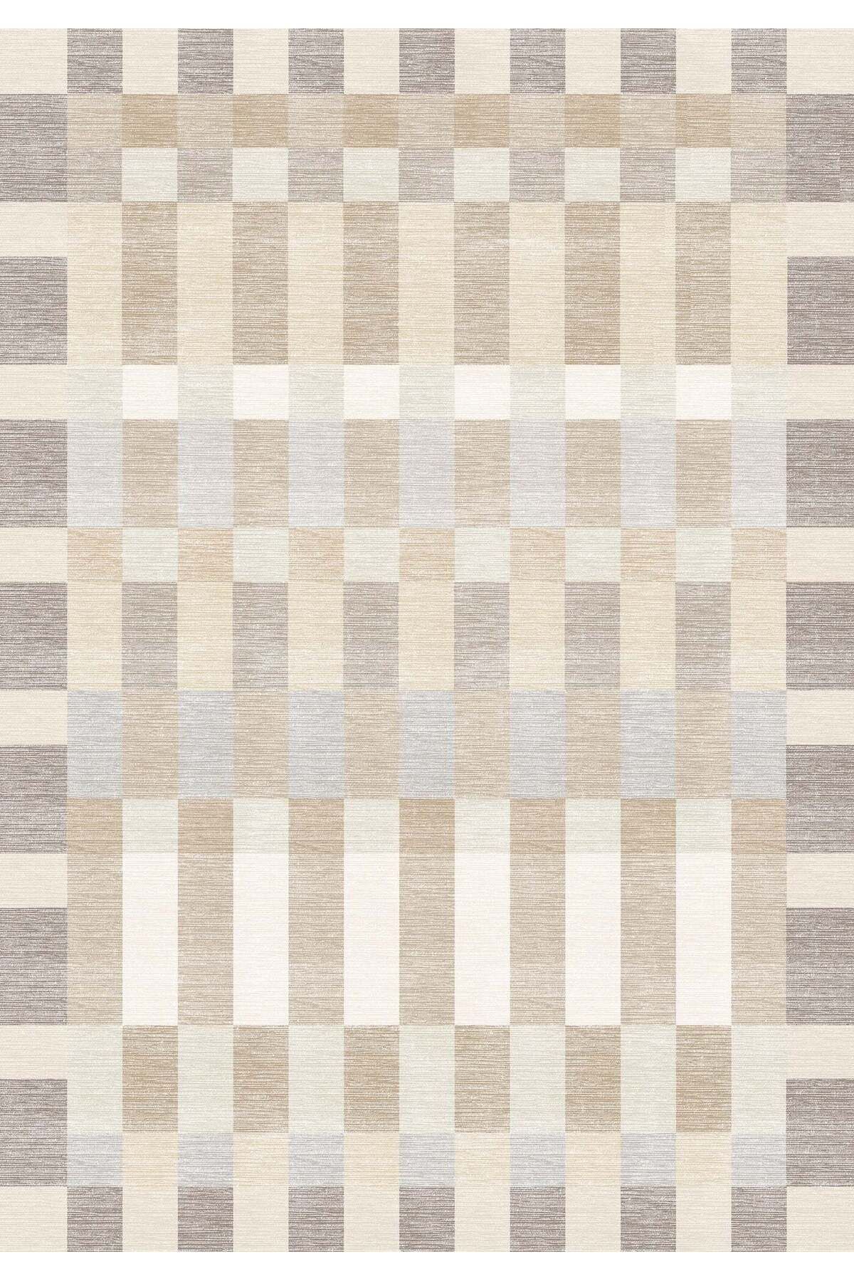 Rugs Modern Halı Mottos Koleksiyonu Krem Bej Geometrik Desenli Dokuma Taban Dekoratif Halı mottos04