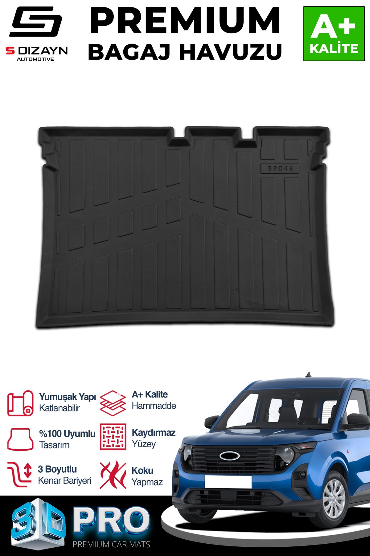 Life Tuning S-Dizayn Ford Courier 3D Pro Bagaj Havuzu 2024 Üzeri A+ Kalite
