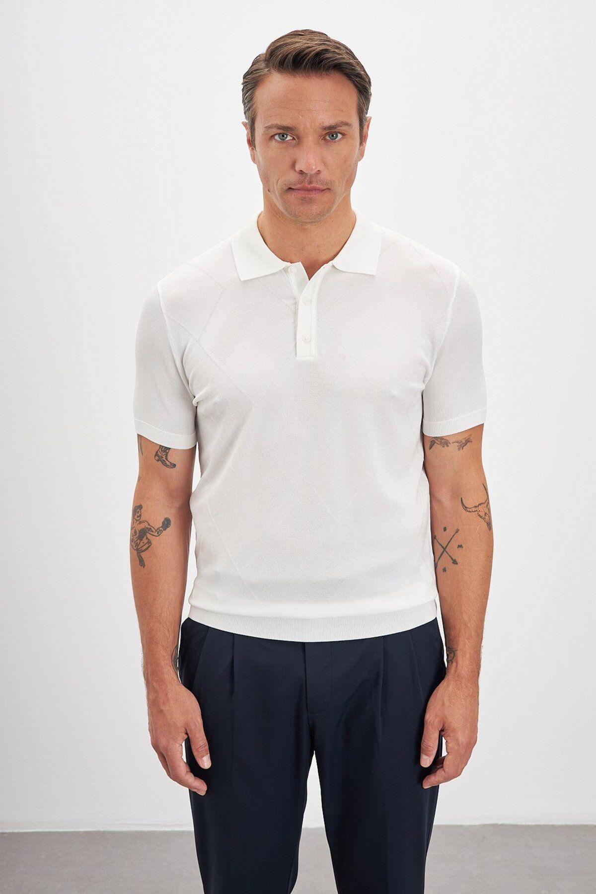 Paşahan Düğmeli Pola Yaka Erkek T-shirt