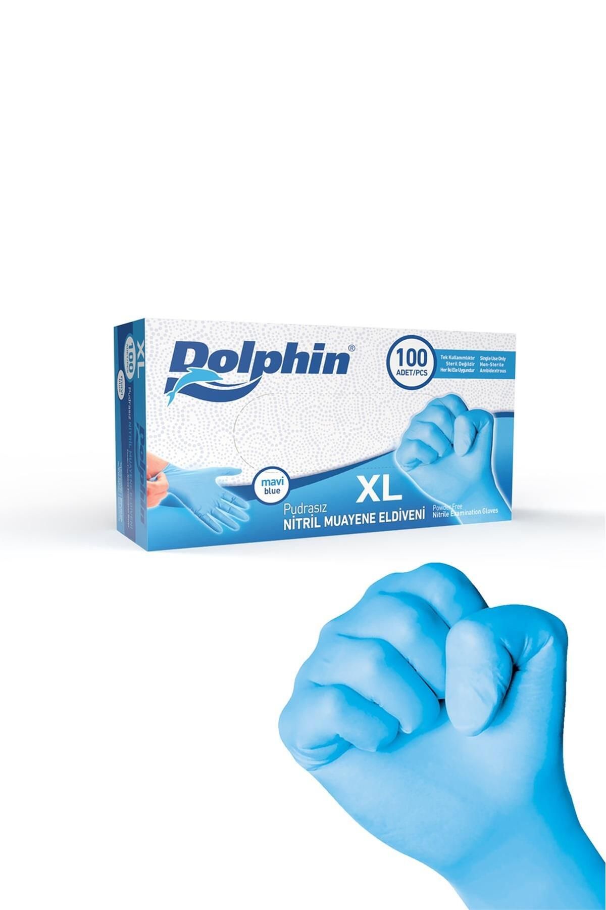alsepeteavm Dolphin Pudrasız Mavi Nitril Muayene Eldiveni Xl Beden | 1 Kutu - Mdr