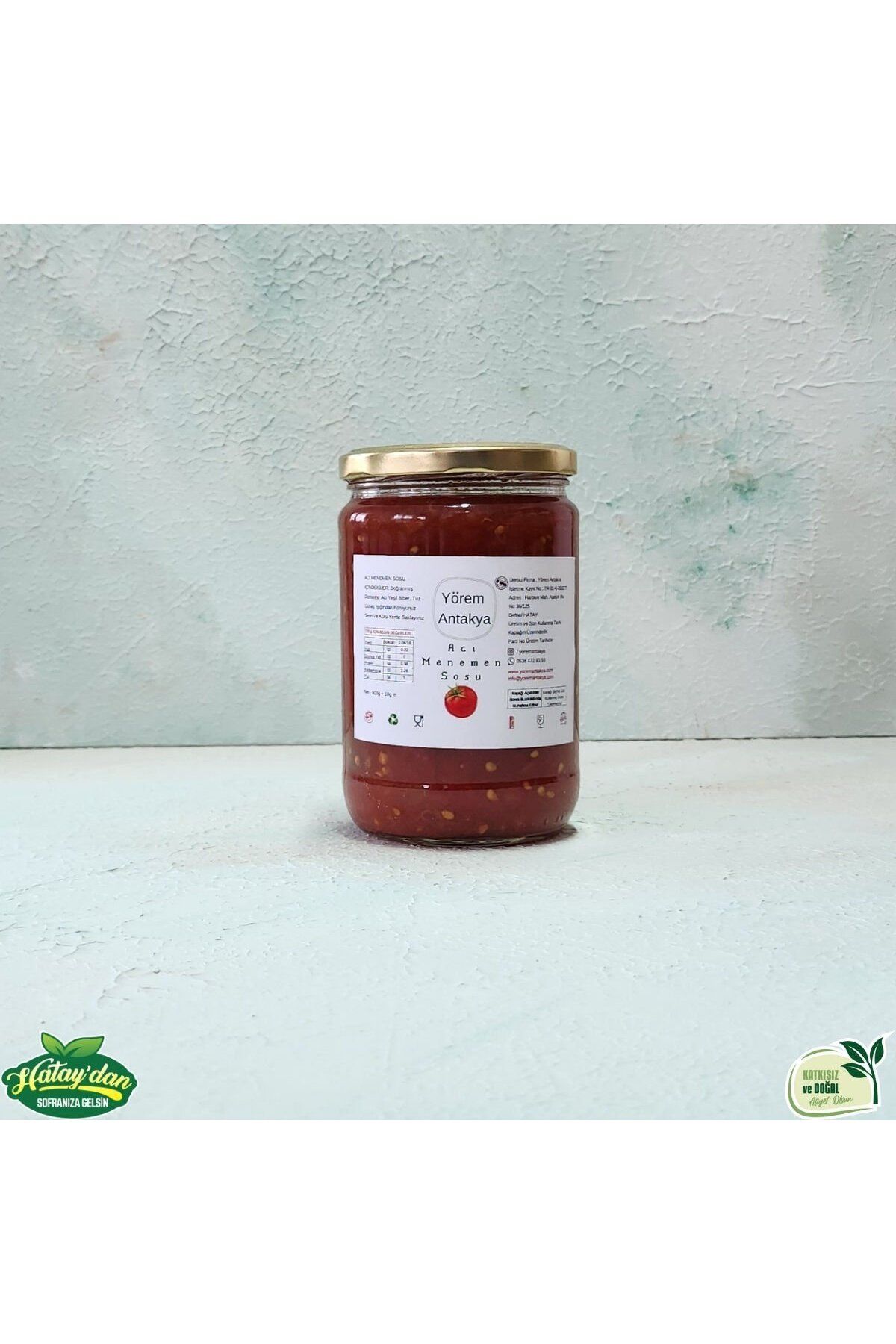 Yörem Antakya Menemen Sosu 600 Gr (Acı-Doğranmış)