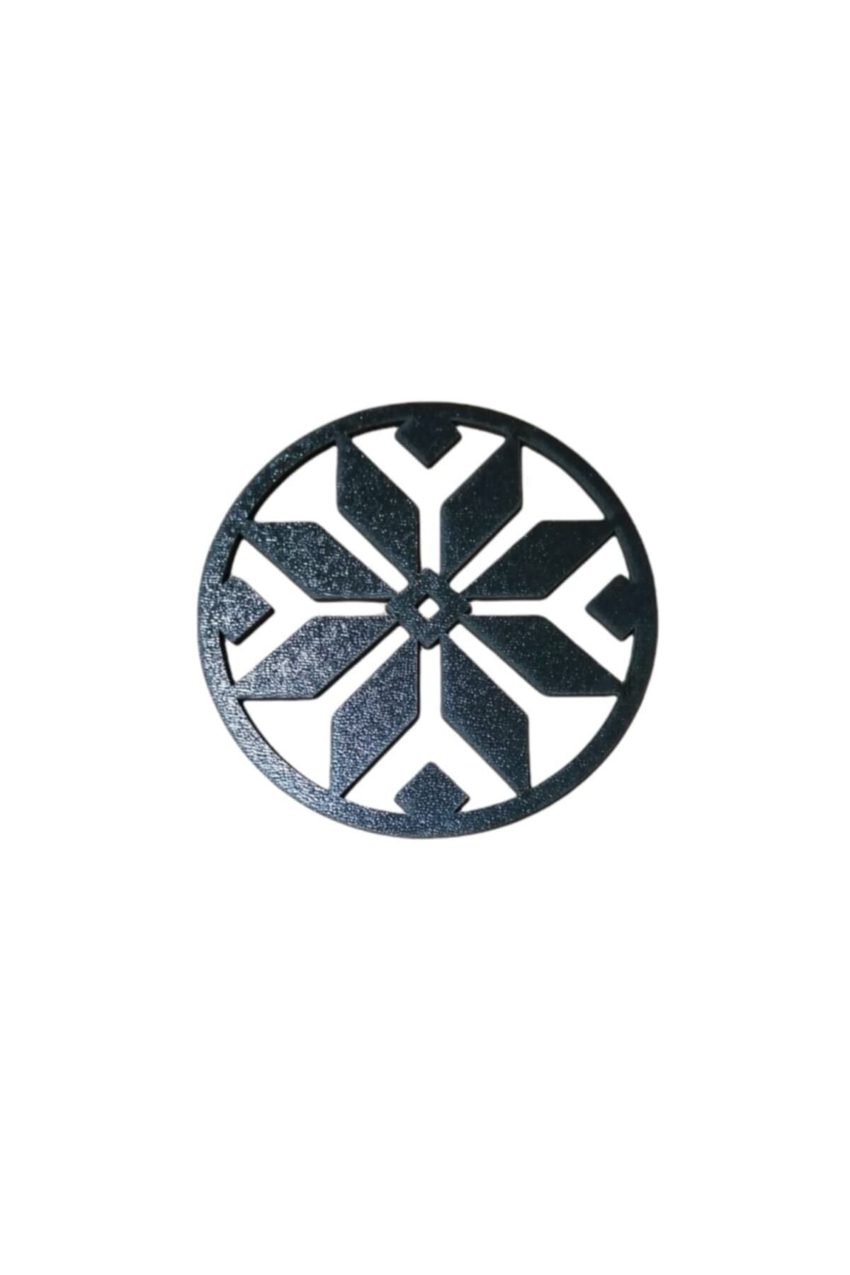 Aoz atölye Ahşap Bardak Altlığı Çiçek Desenli 6 Adet 3 Mm 10*10