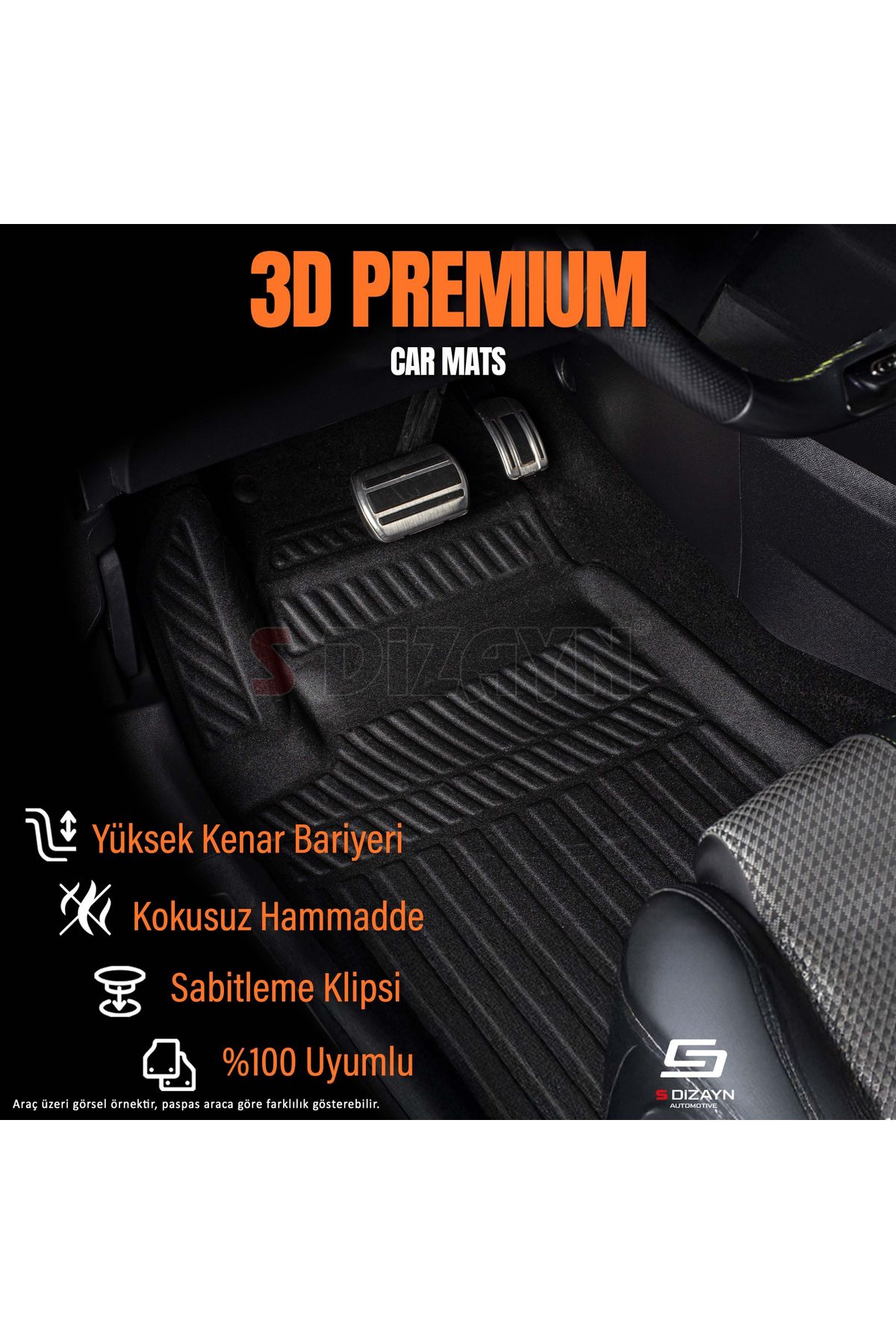 Life Tuning S-Dizayn DFSK E5 Benzinli 3D Pro Havuzlu Paspas 2024 Üzeri A+ Kalite