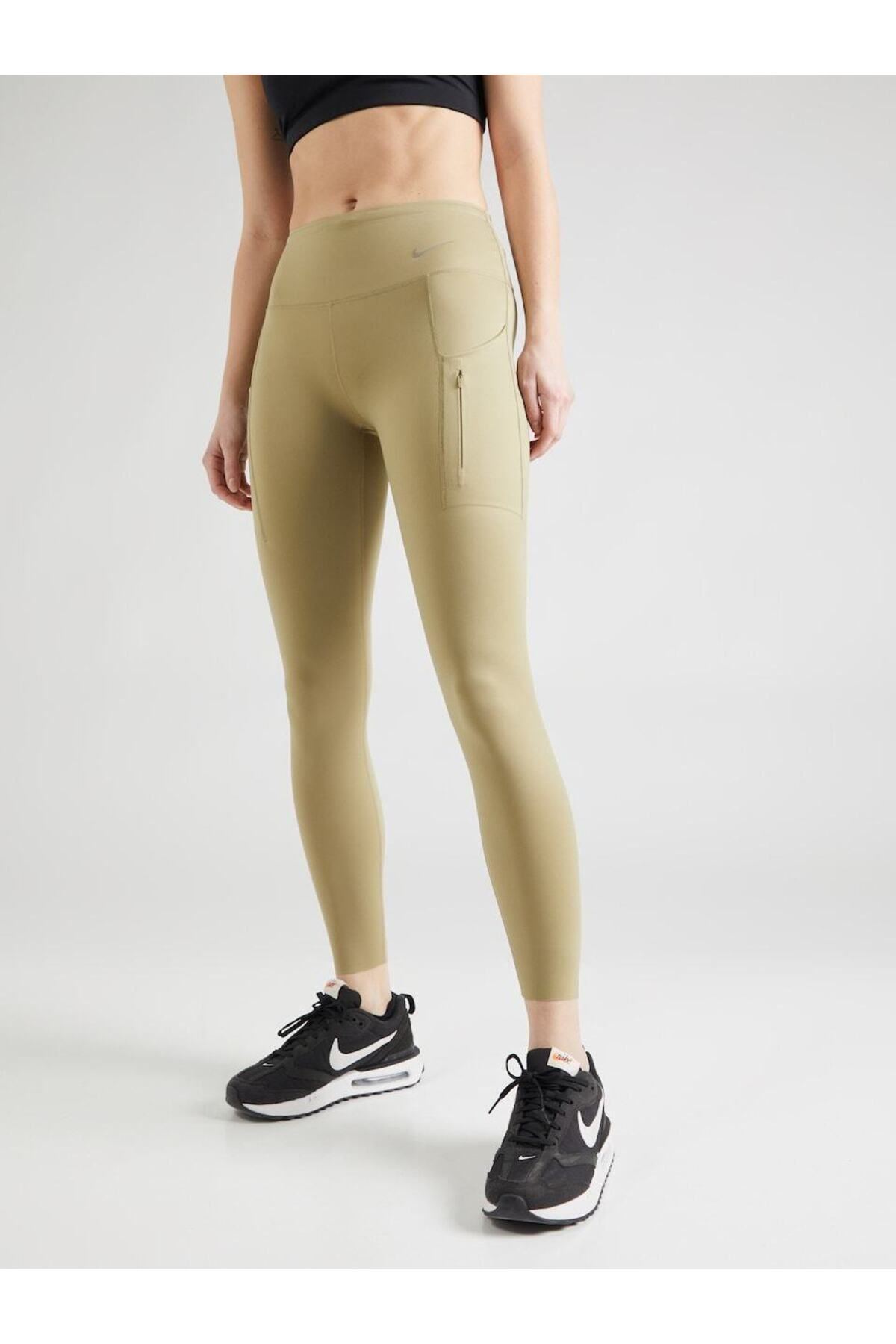 Nike Go Firm-Support Mid-Rise 7/8 Running Yeşil Kadın Tayt