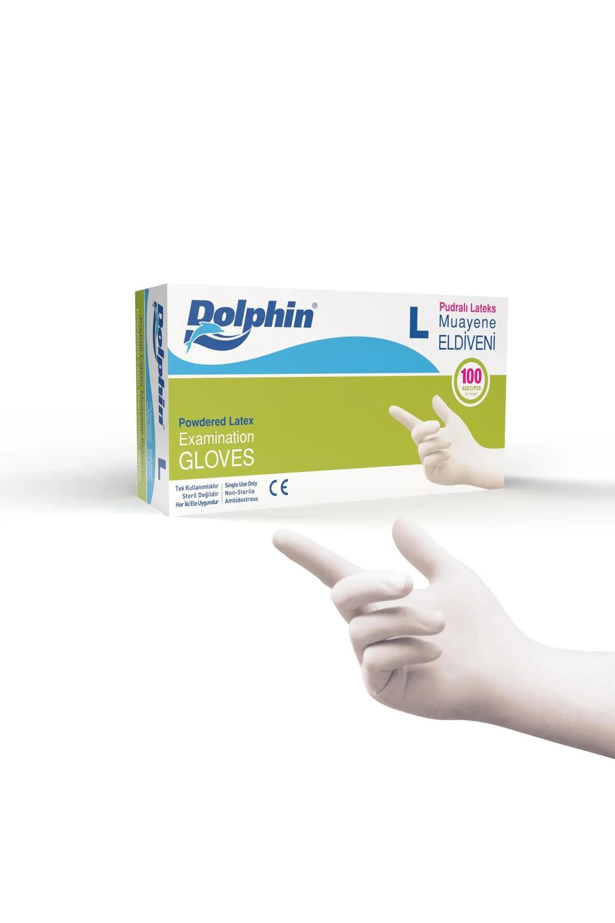 supertrend Süpertrend Dolphin Pudralı Lateks Muayene Eldiveni L Beden - 1 Kutu - Mdr