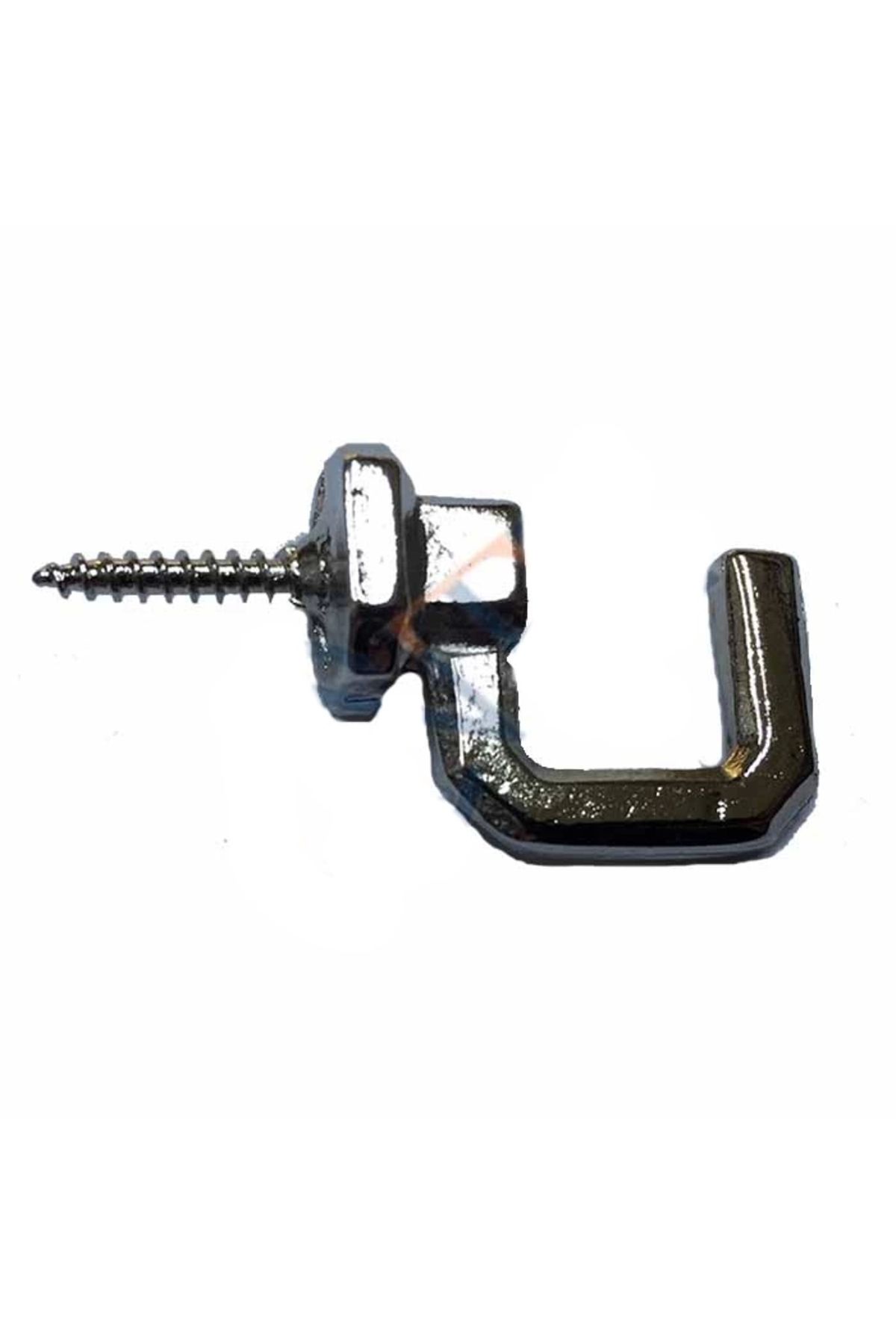 Nemere Vidalı Kanca, Askı Büyük - 15x23mm, Nikel - 100 Adet