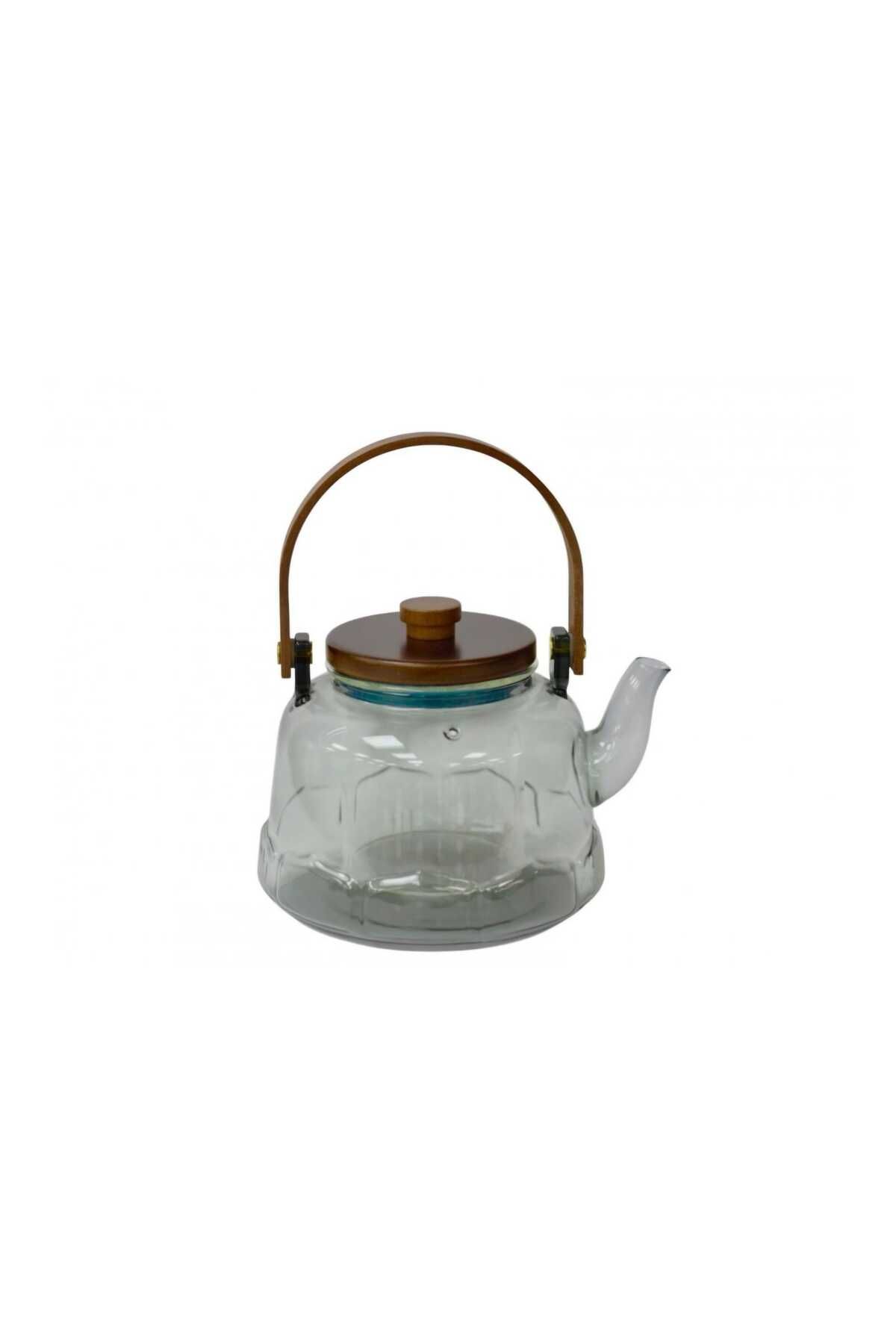 Çiftçiler Bambu Kapaklı 1000 Cc Isıya Dayanıklı Cam Demlik, Süzgeçli 16992-1