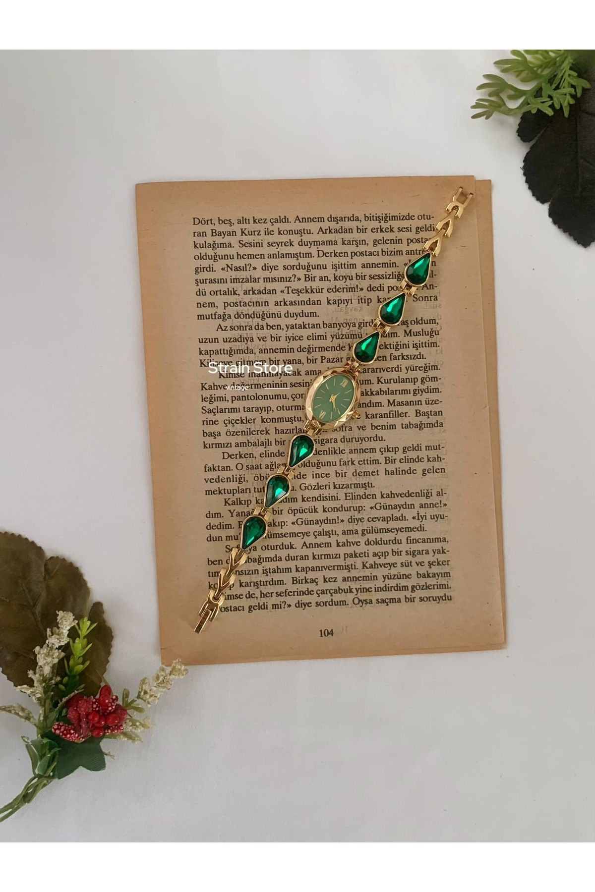 chaoyada Damla Taş Kordon Vintage Saat Hediye Kutusunda
