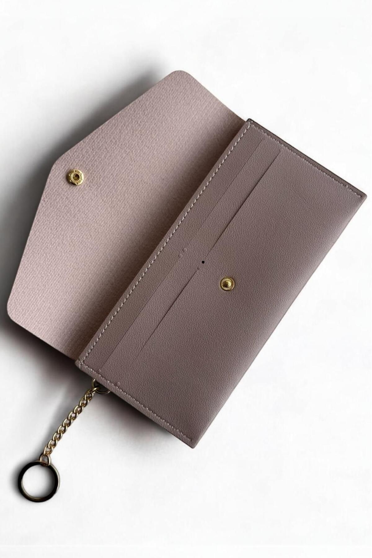 Melissa Boutique Kadın Pudra Yumuşak Deri Kart Ve Telefon Bölmeli Cüzdan