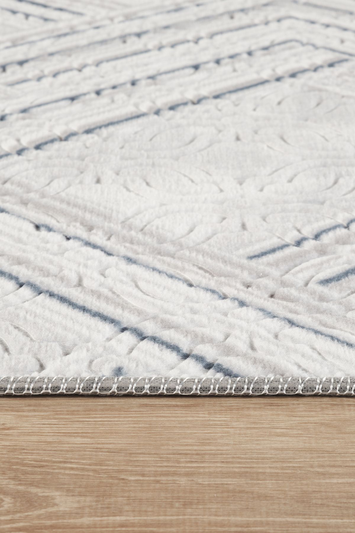 BSB HOME LİVİNG Yıkanabilir Düz Saçak Kaymaz Tabanlı Kesme Rulo Halı Yolluk Salon,Oturma Odası,Mutfak A.Gri-7014