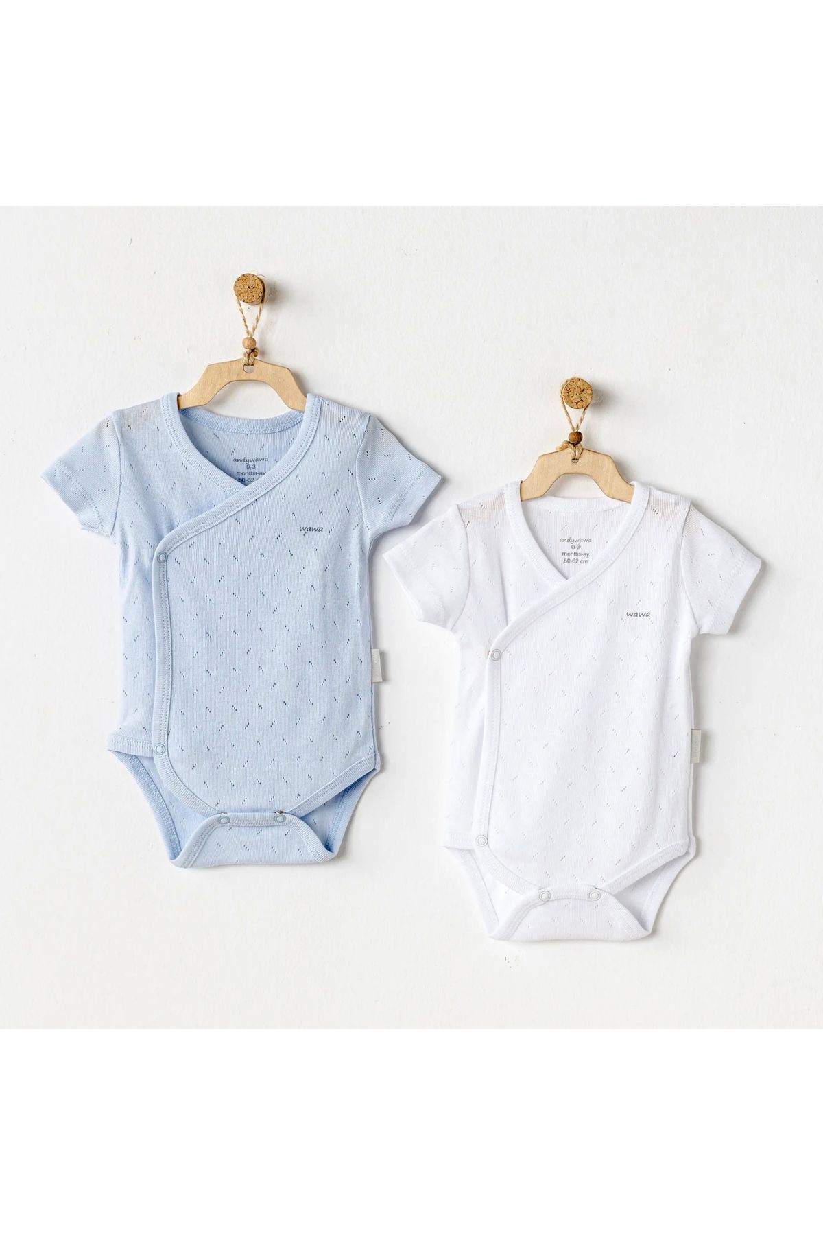 Akm Life Ac25555 Jacquard Basic 2'li Zıbın Body Blue White