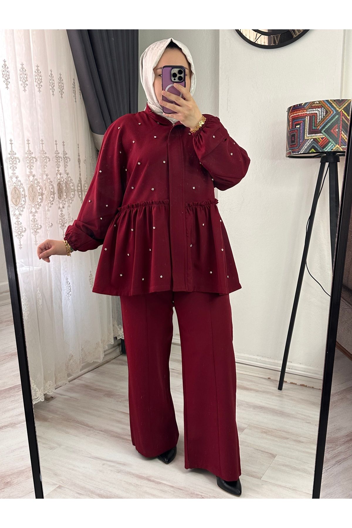 Eylül EYLÜL OVERSİZE KESİM TAŞLI TAKIM