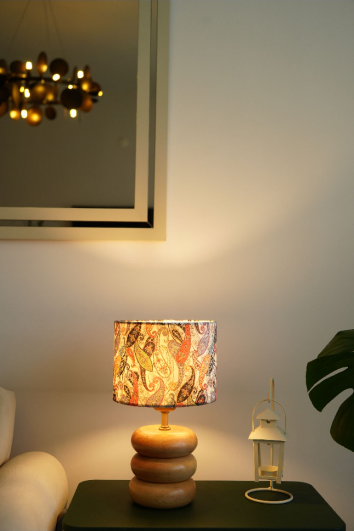 retro home design Üç Kat Silindir Çok Yaprak Kadife Model Silindir Kumaş Şapka Abajur Salon Yatak Odası