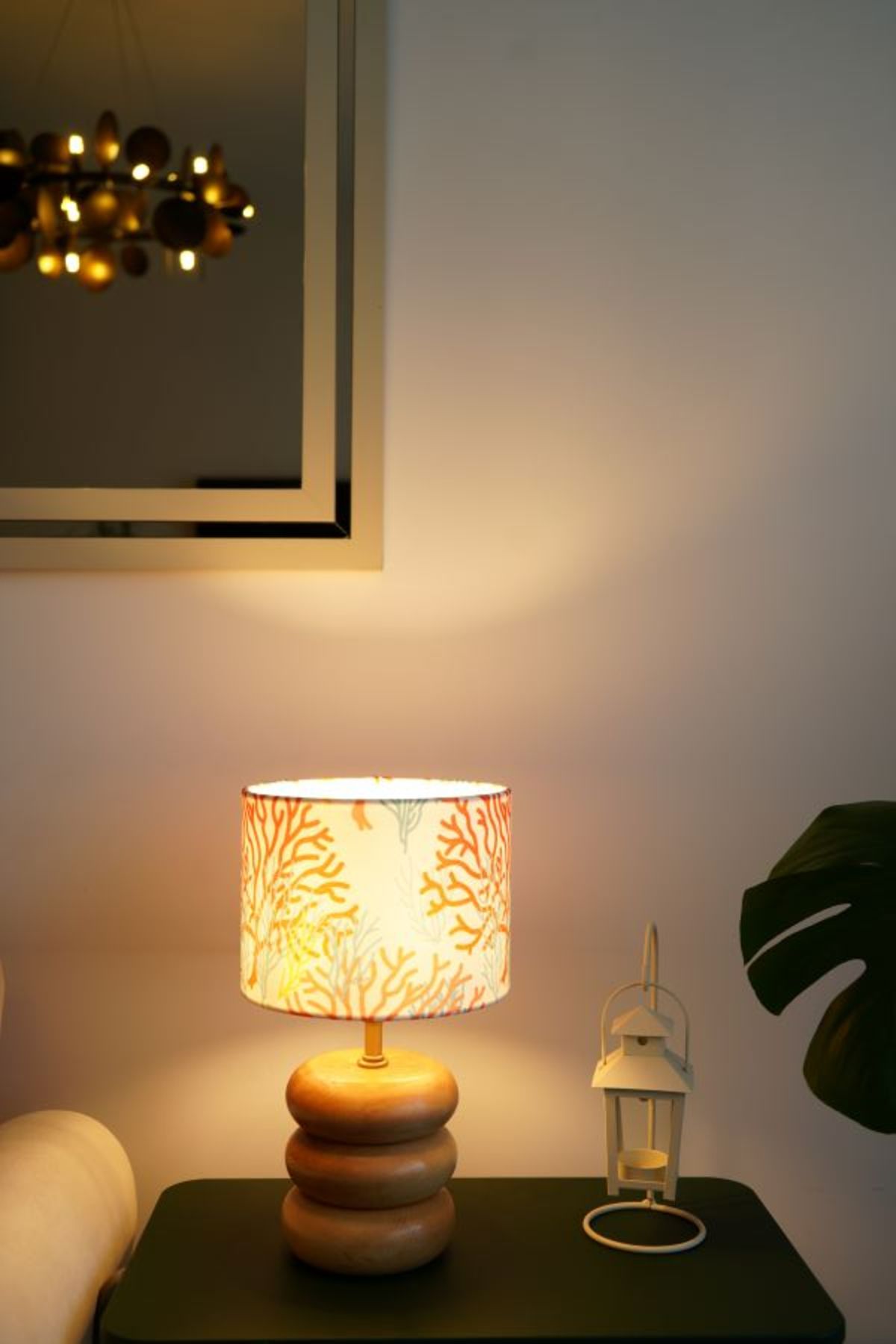 retro home design Üç Kat Silindir Deniz Börülcesi Baskı Model Silindir Kumaş Şapka Abajur Salon Yatak Odası